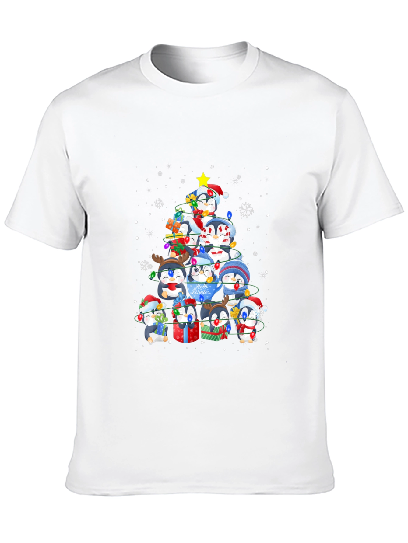 Penguin Christmas Tree T-Shirt - Holiday Cheer