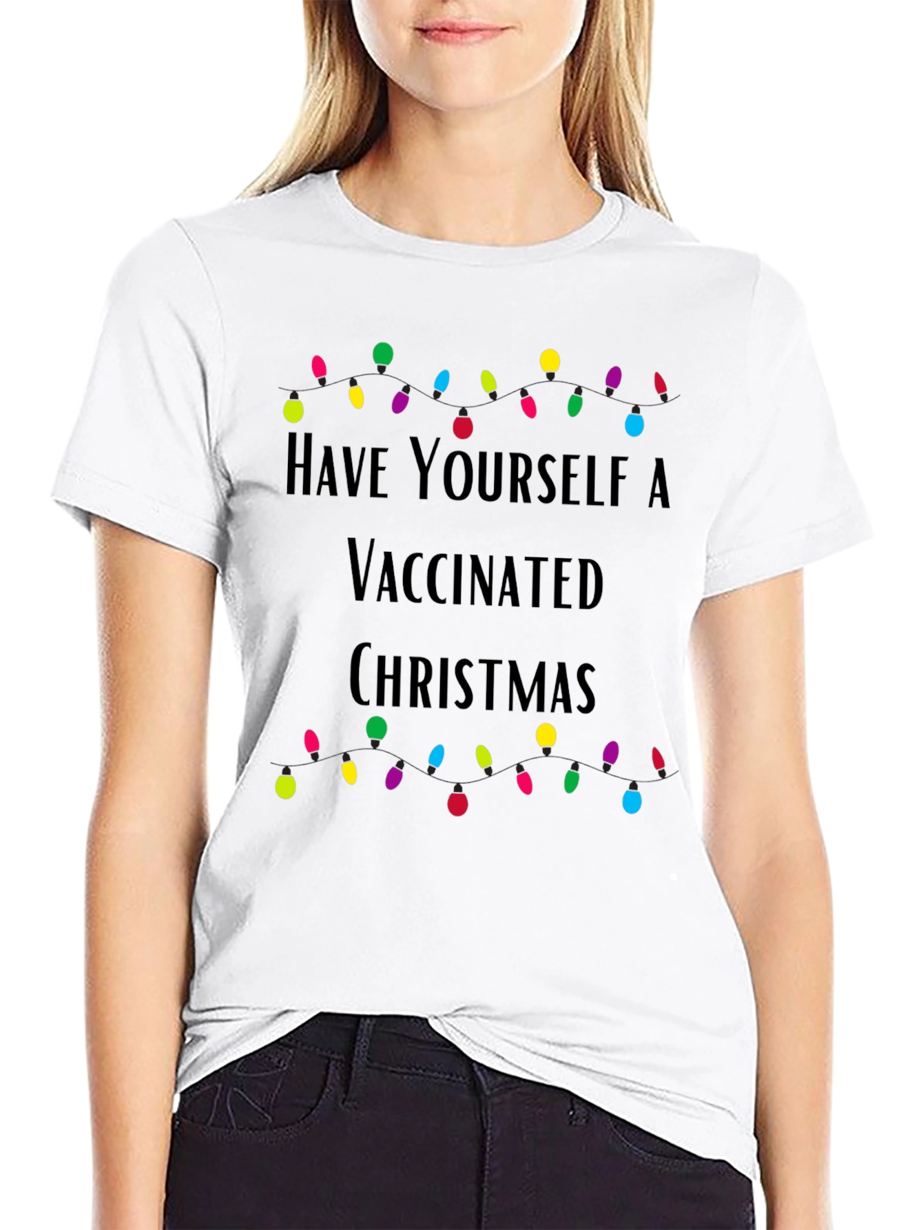 Vaccinated Christmas T-Shirt Holiday Tee