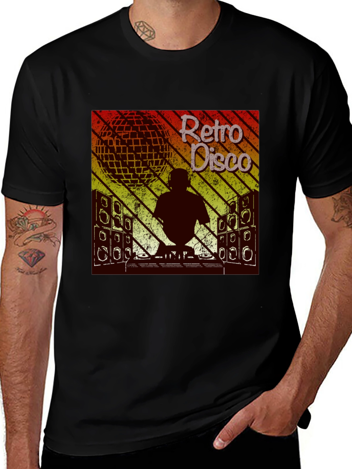 Retro Disco DJ Graphic T-Shirt