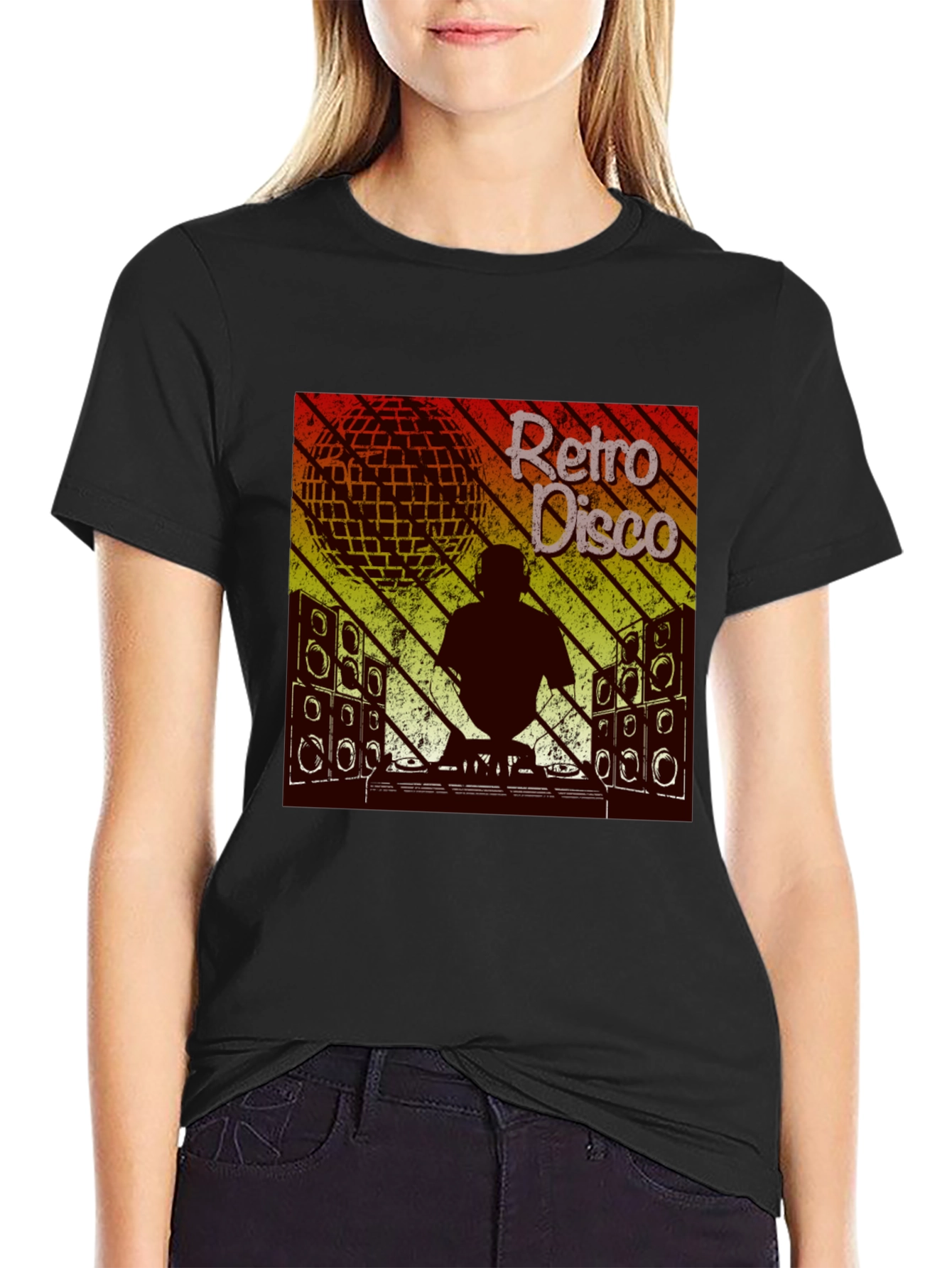 Retro Disco DJ Graphic T-Shirt