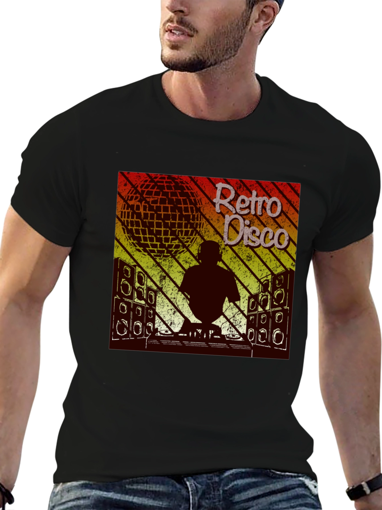 Retro Disco DJ Graphic T-Shirt