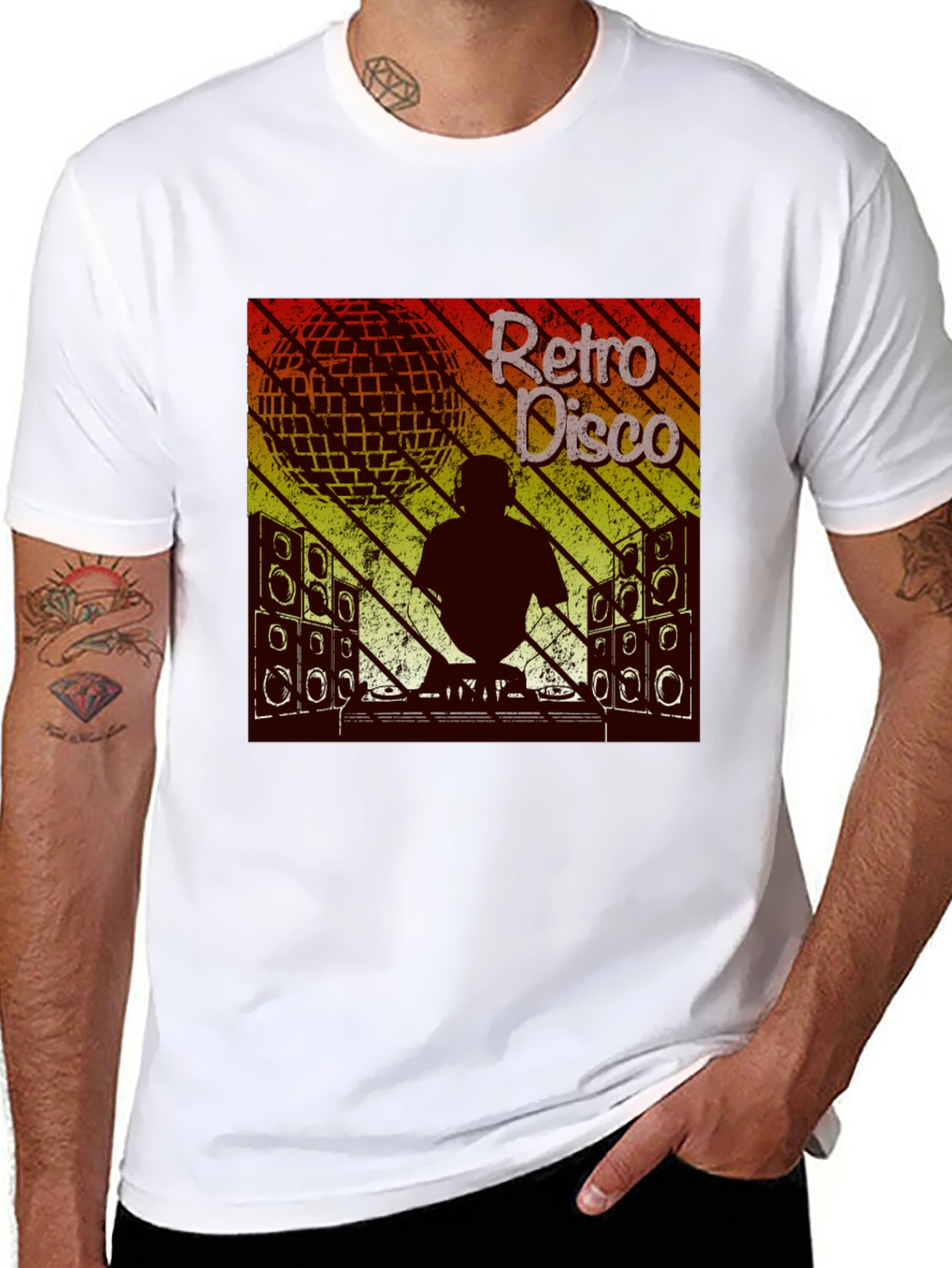 Retro Disco DJ Graphic T-Shirt