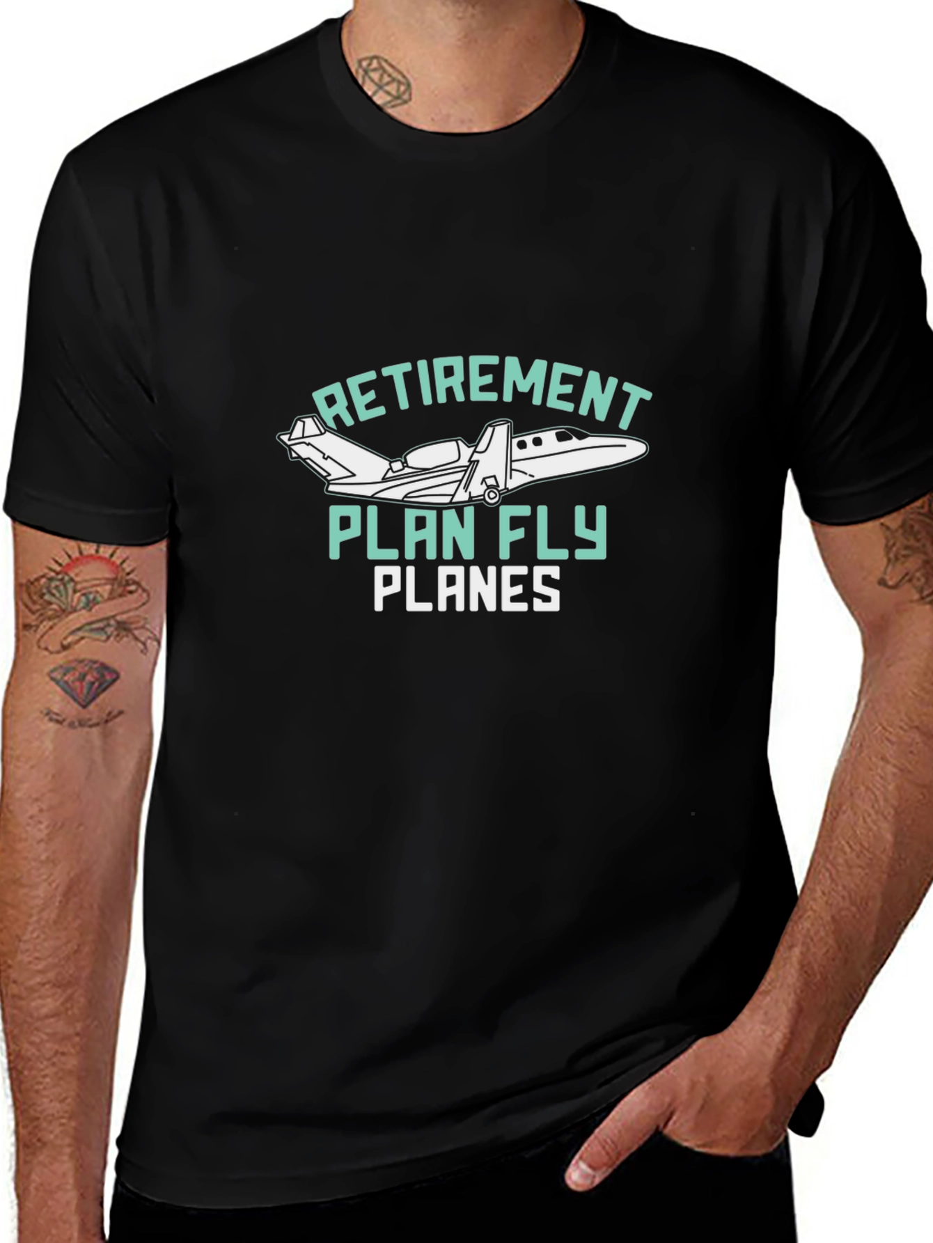 Retirement Plan Fly Planes T-Shirt Pilot Gift