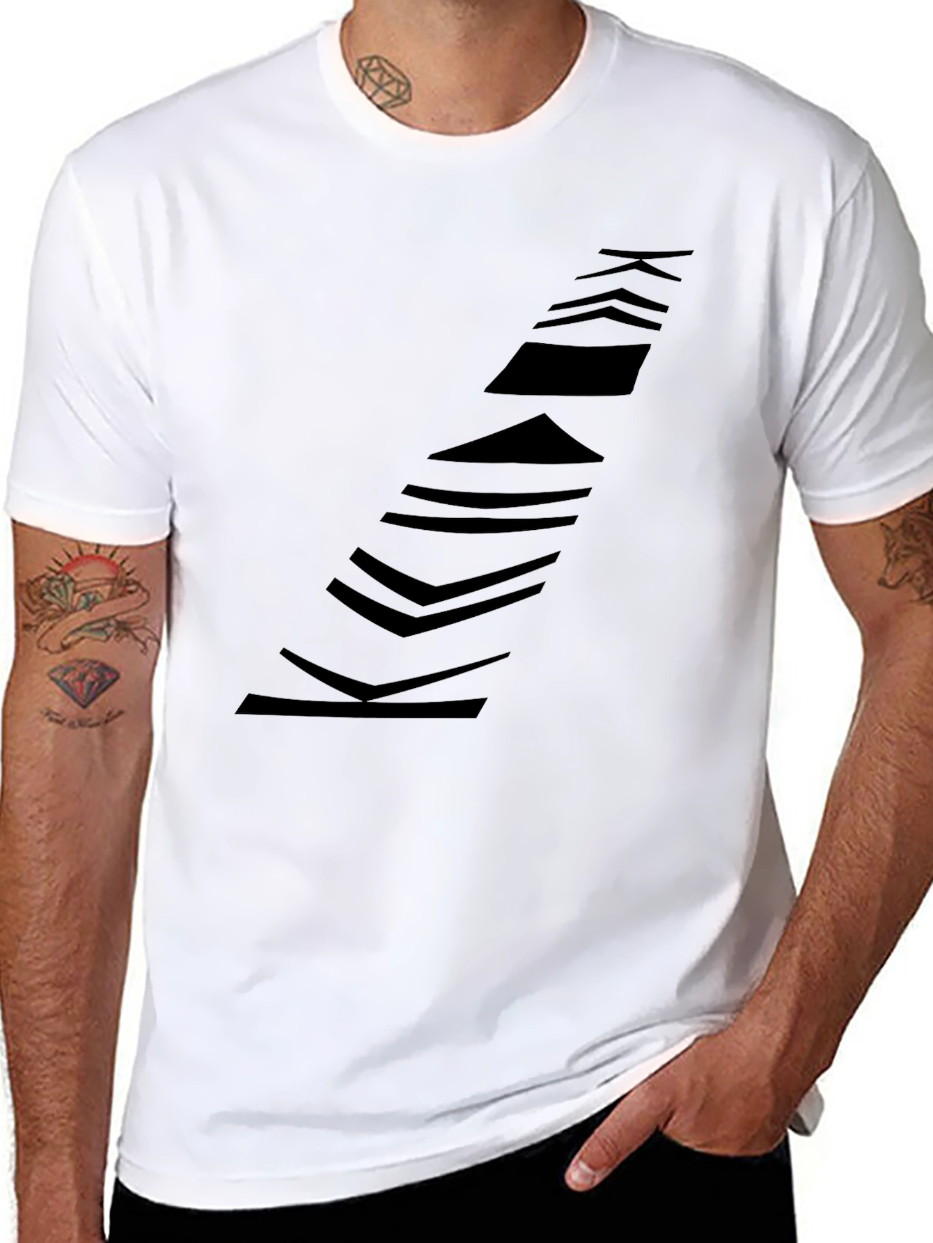 Modern Black Graphic Tee