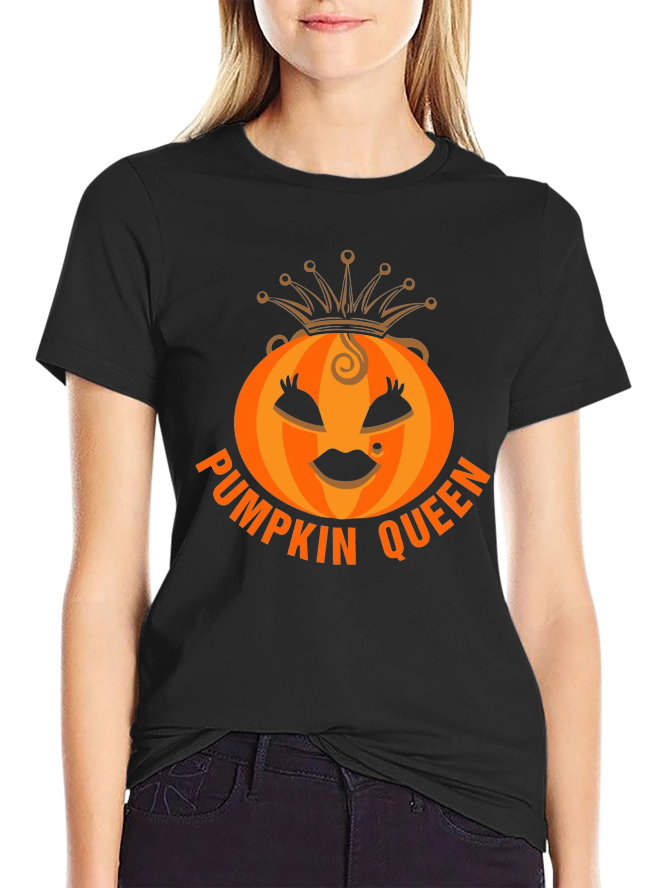 Pumpkin Queen Graphic Tee - Halloween Apparel