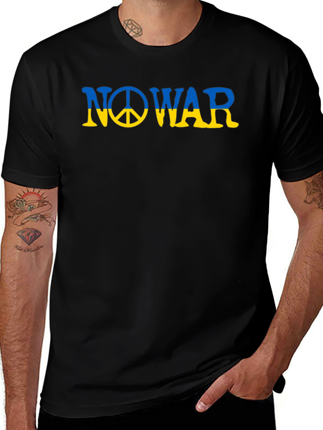 No War Ukraine Flag T-Shirt