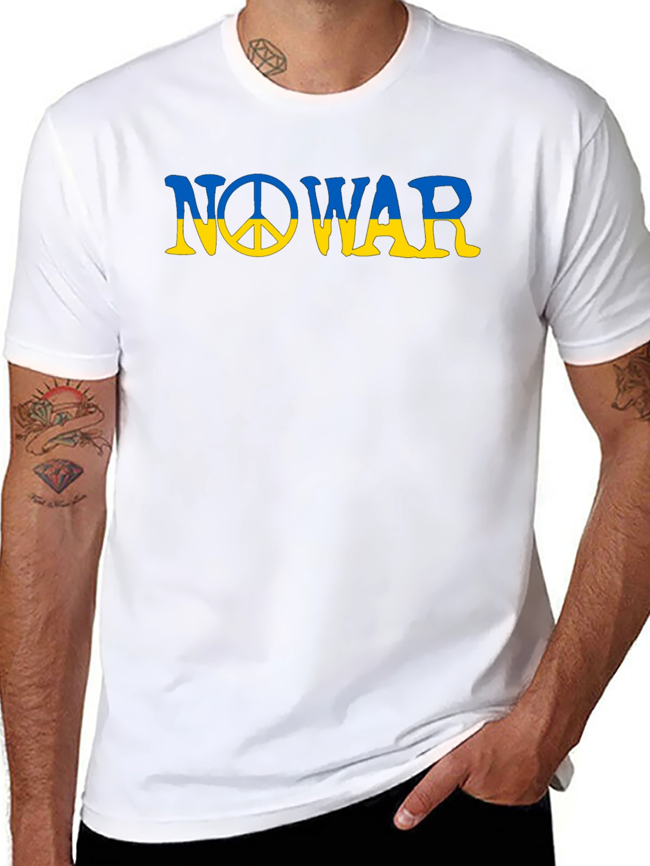 No War Ukraine Flag T-Shirt
