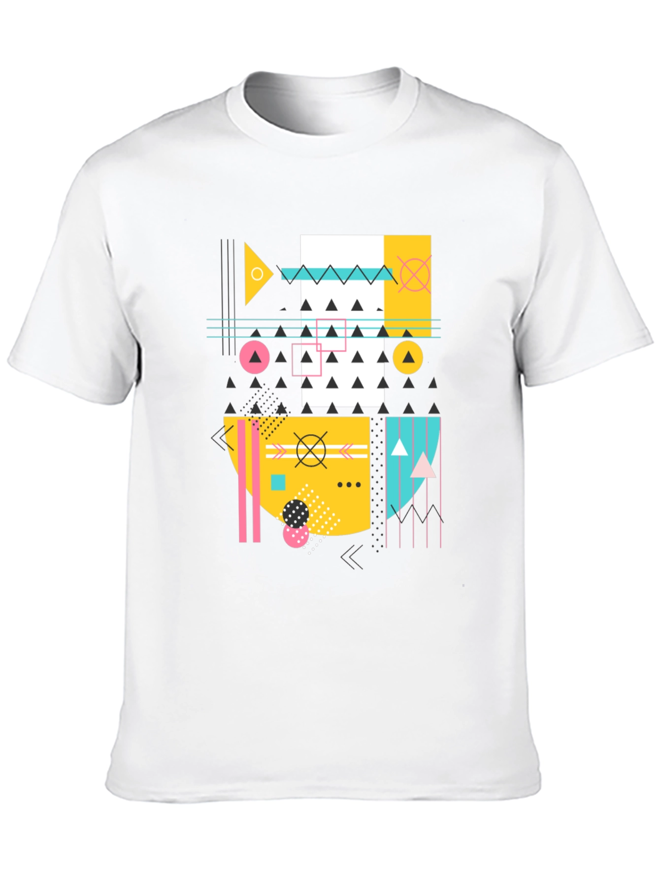 Geometric Pattern Black T-Shirt