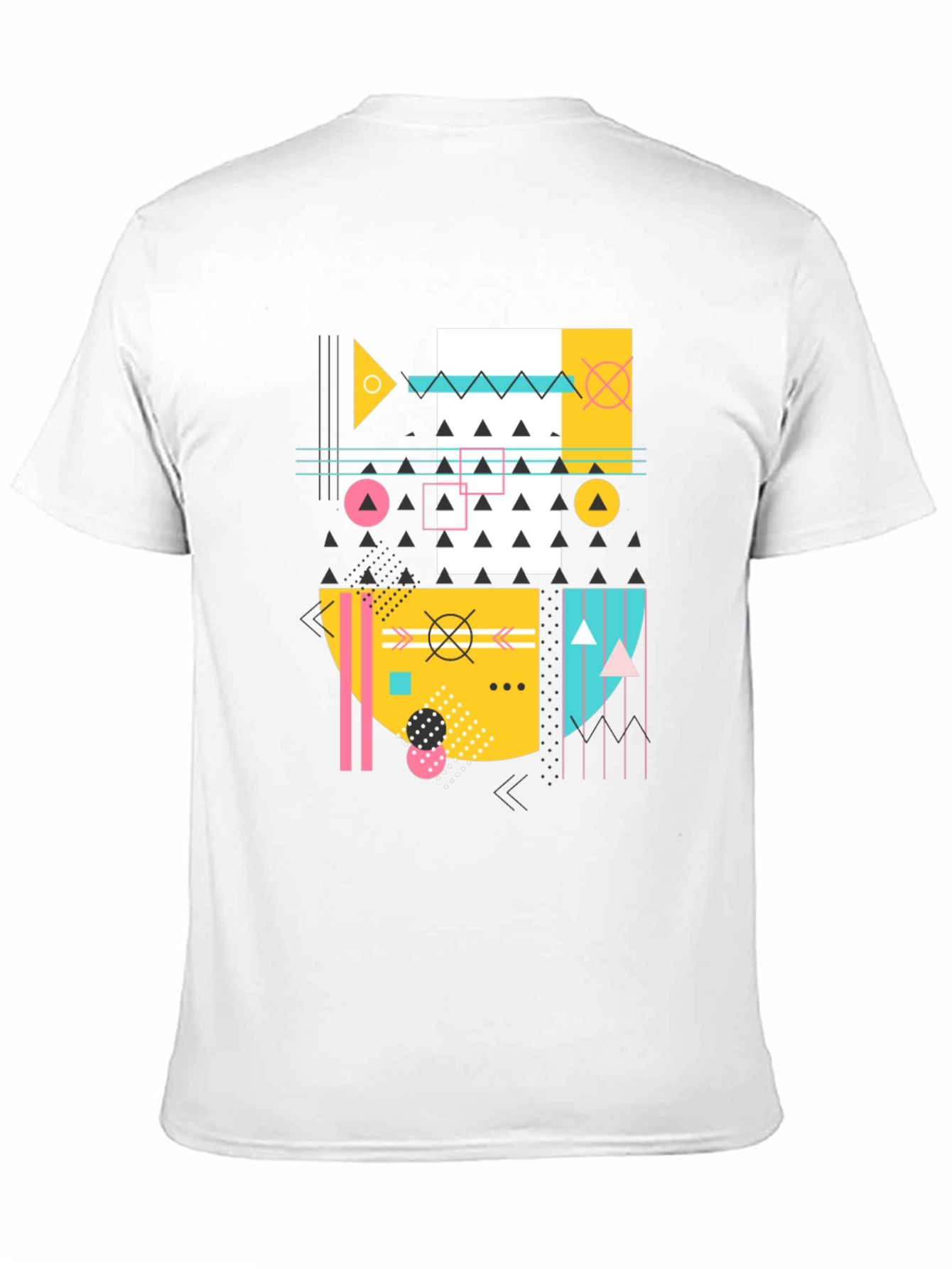 Geometric Pattern Black T-Shirt