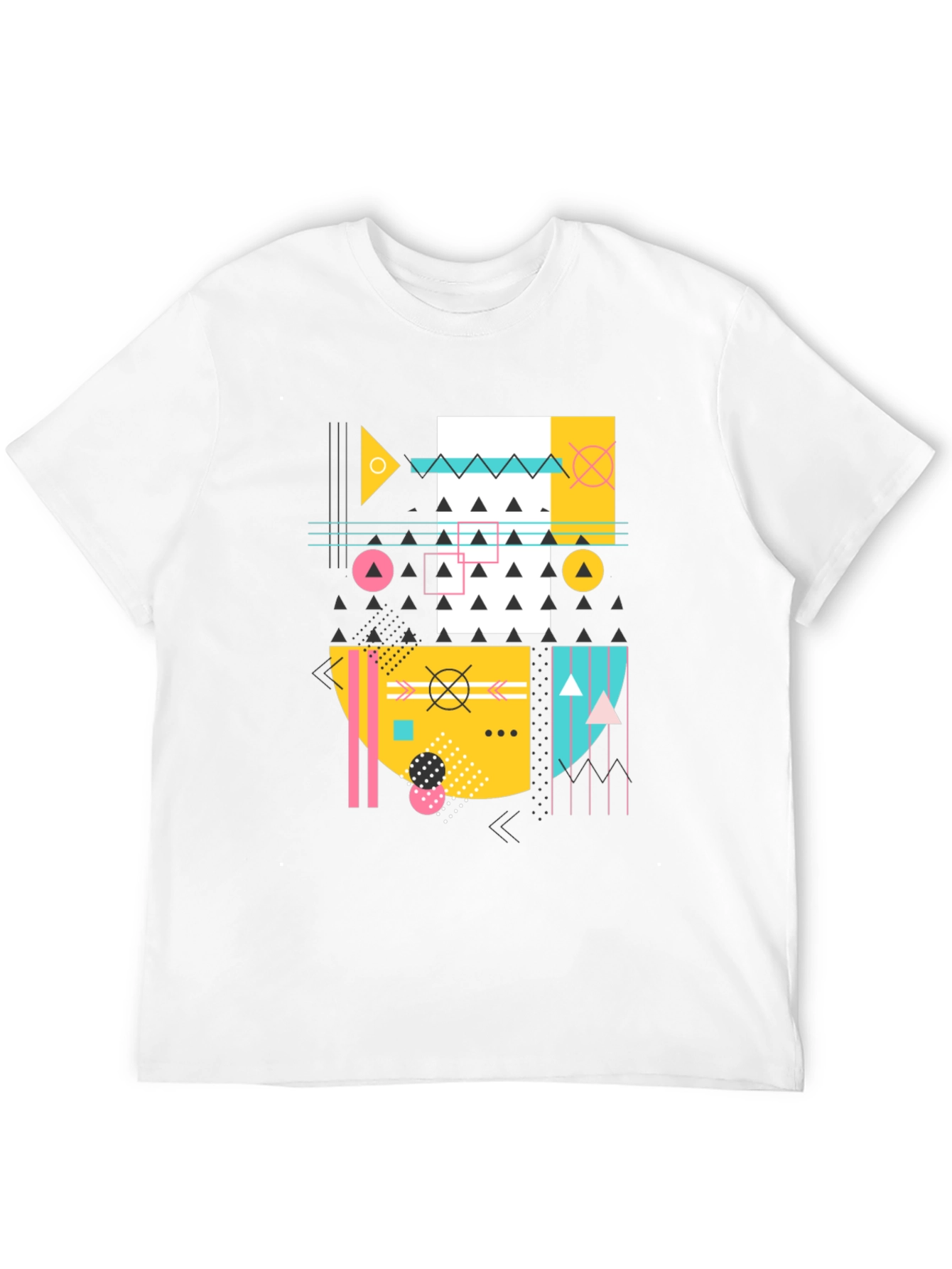 Geometric Pattern Black T-Shirt
