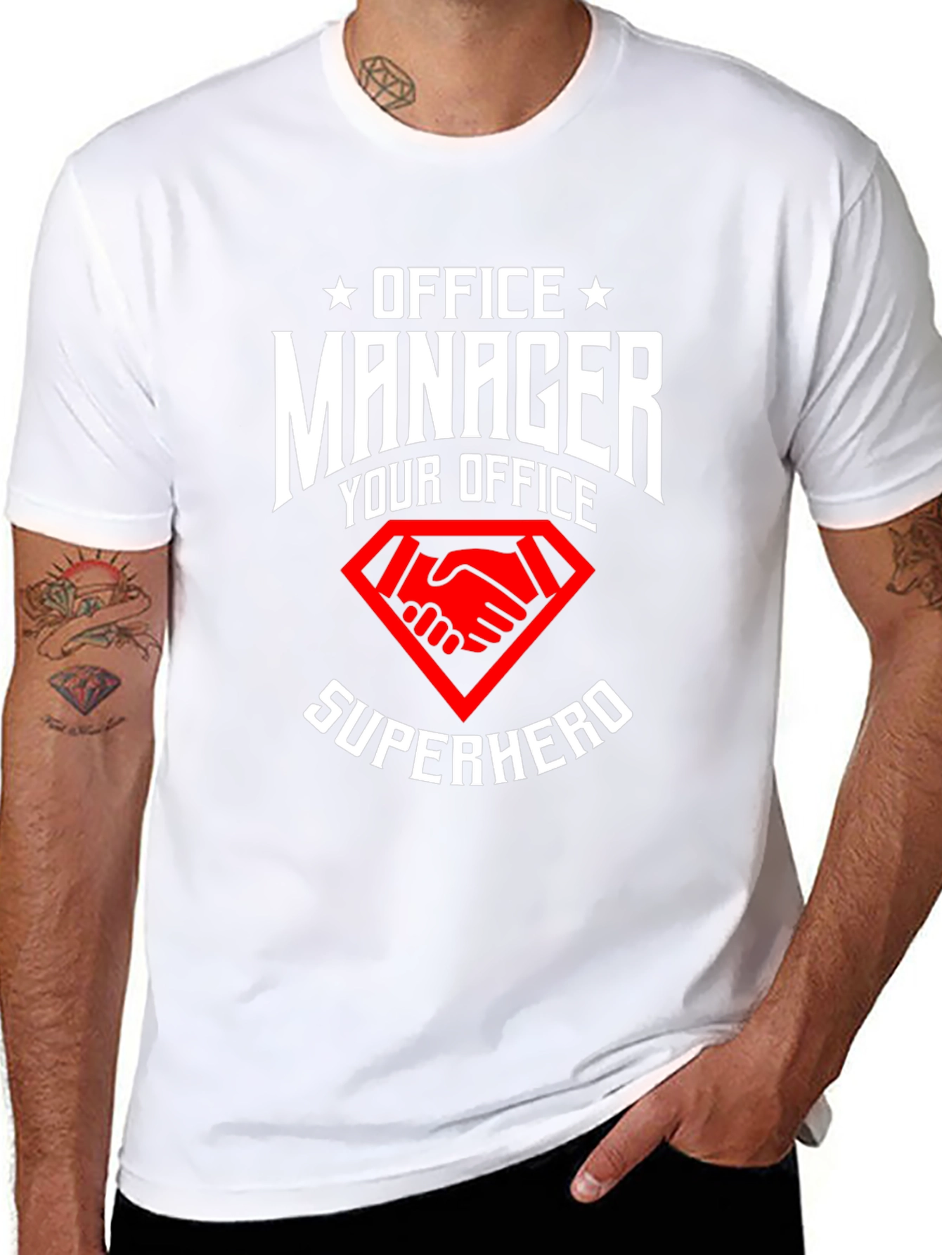 Office Manager Superhero Graphic T-Shirt