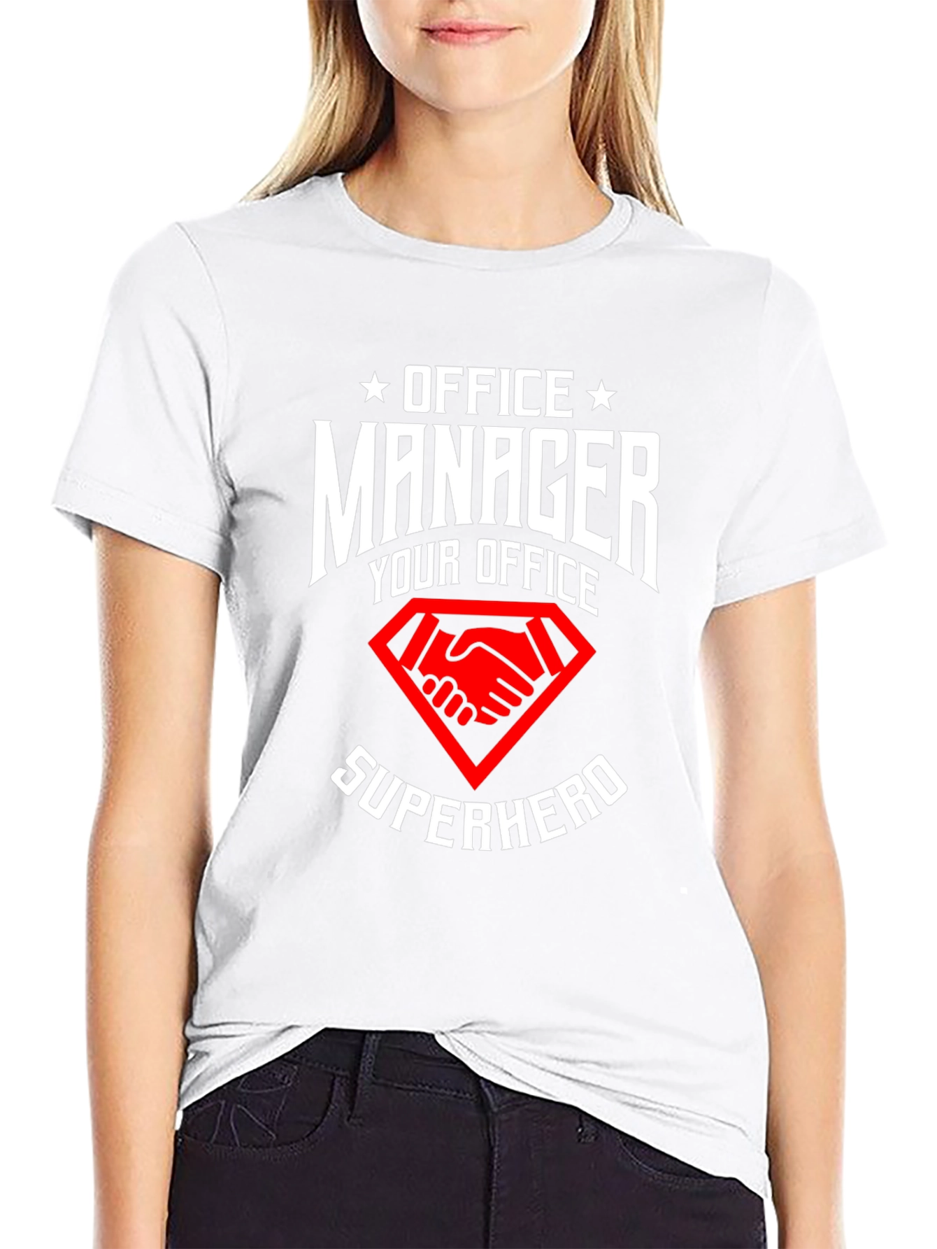 Office Manager Superhero Graphic T-Shirt