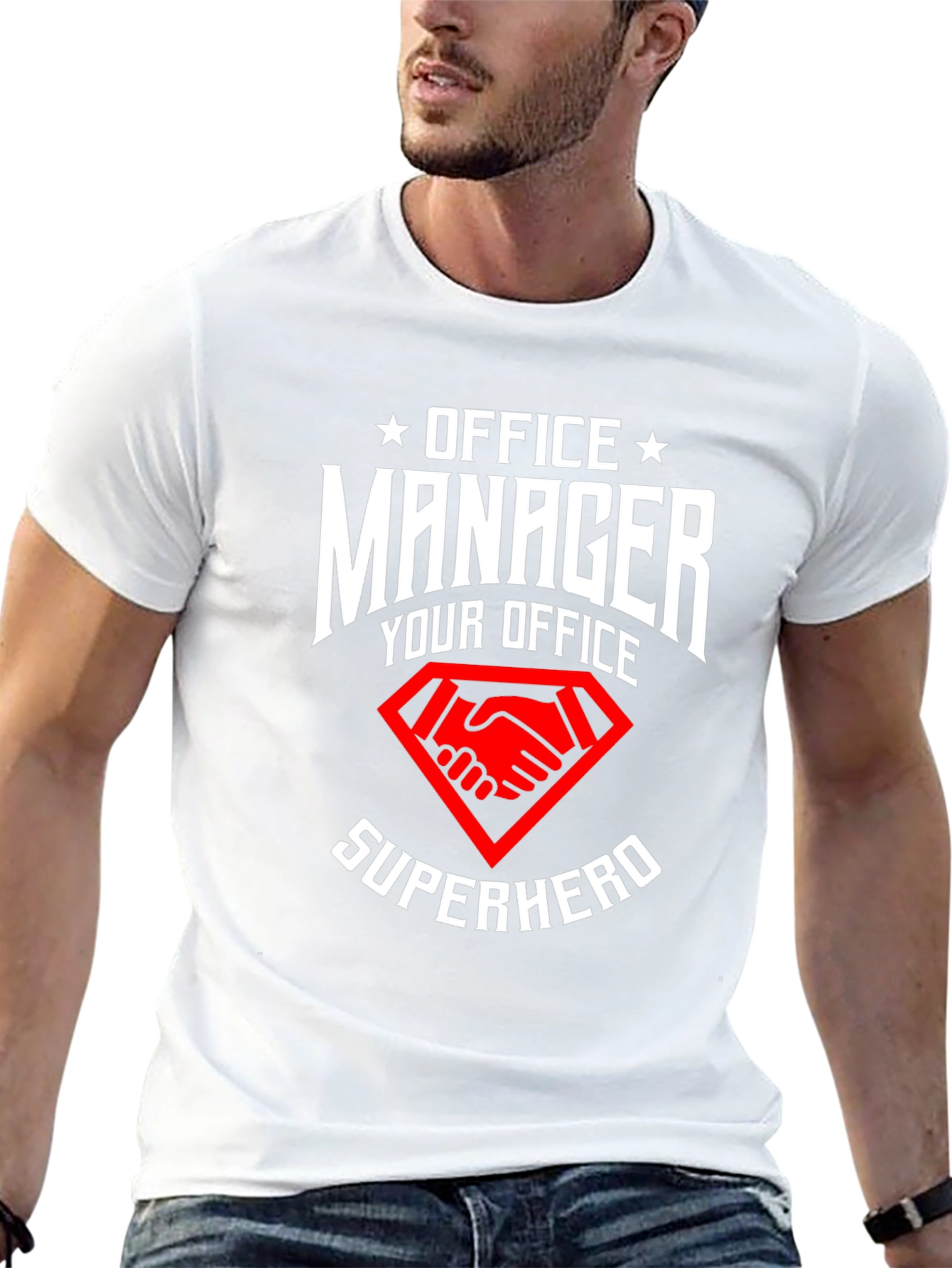 Office Manager Superhero Graphic T-Shirt