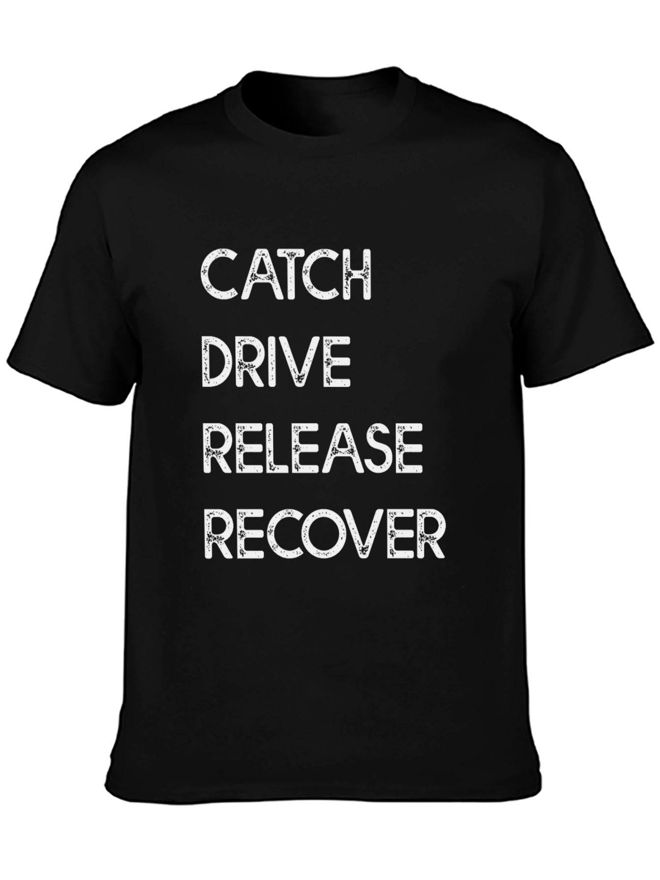 Catch Drive Release Recover Black Graphic Tee