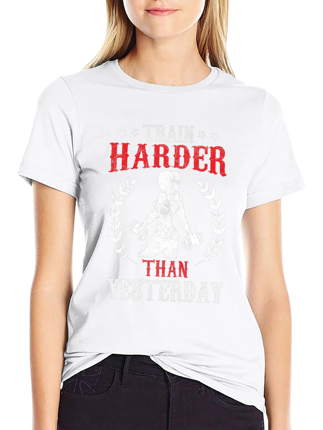 Train Harder Than Yesterday Graphic T-Shirt