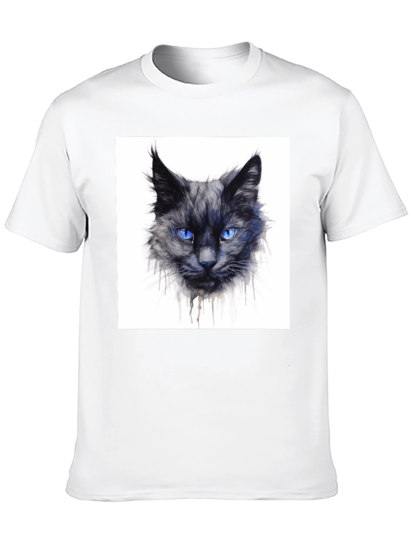 Black Cat Graphic Tee - Mens Crew Neck