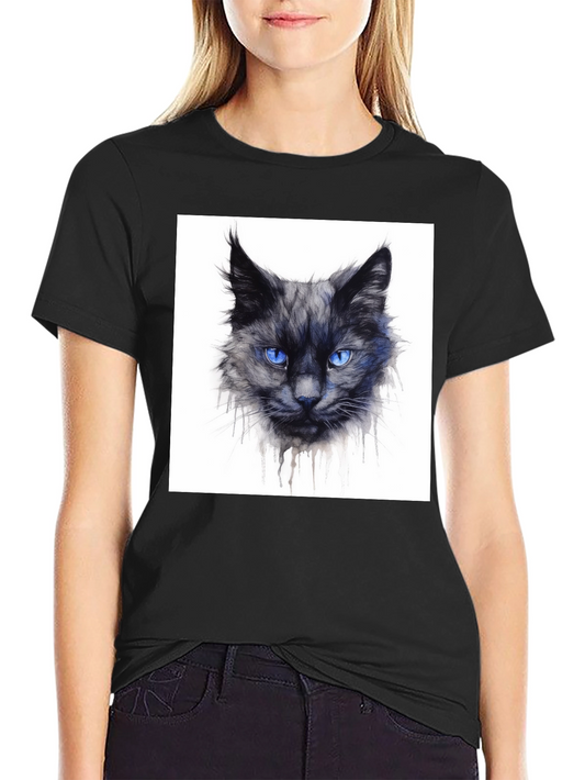 Black Cat Graphic Tee - Mens Crew Neck