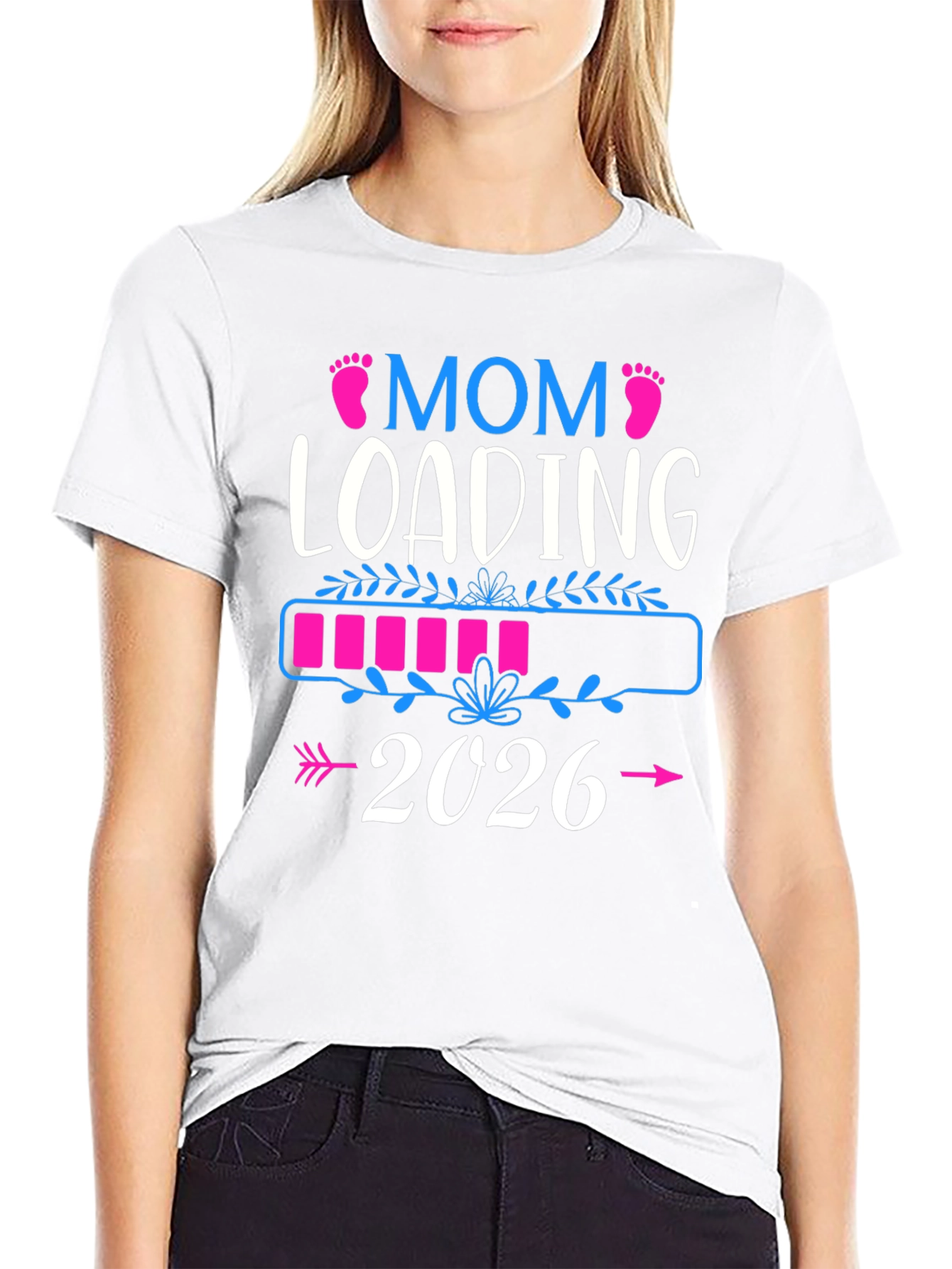 Mom Loading 2026 Pregnancy Announcement Shirt
