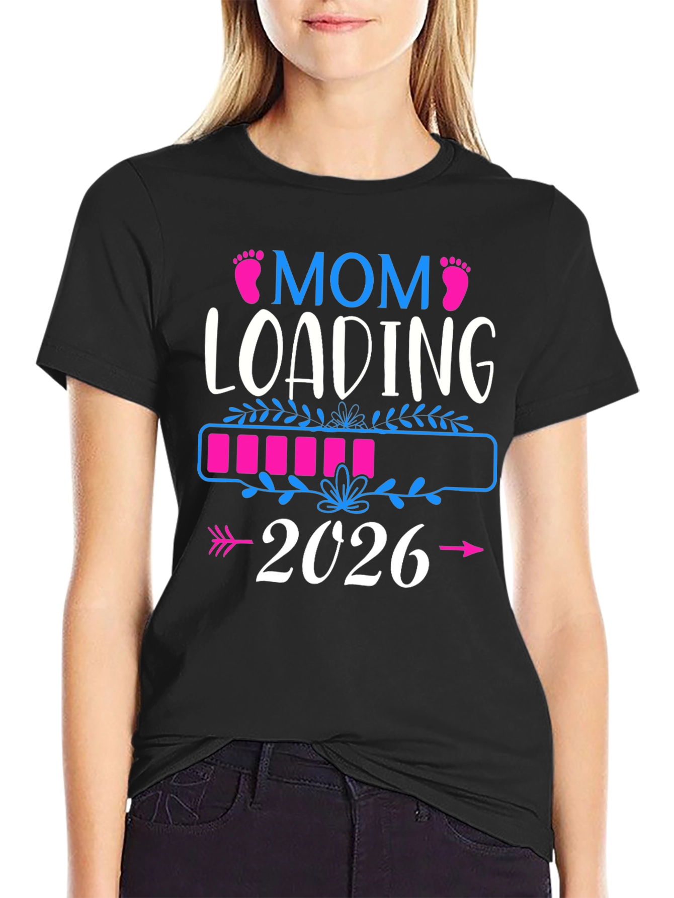 Mom Loading 2026 Pregnancy Announcement Shirt