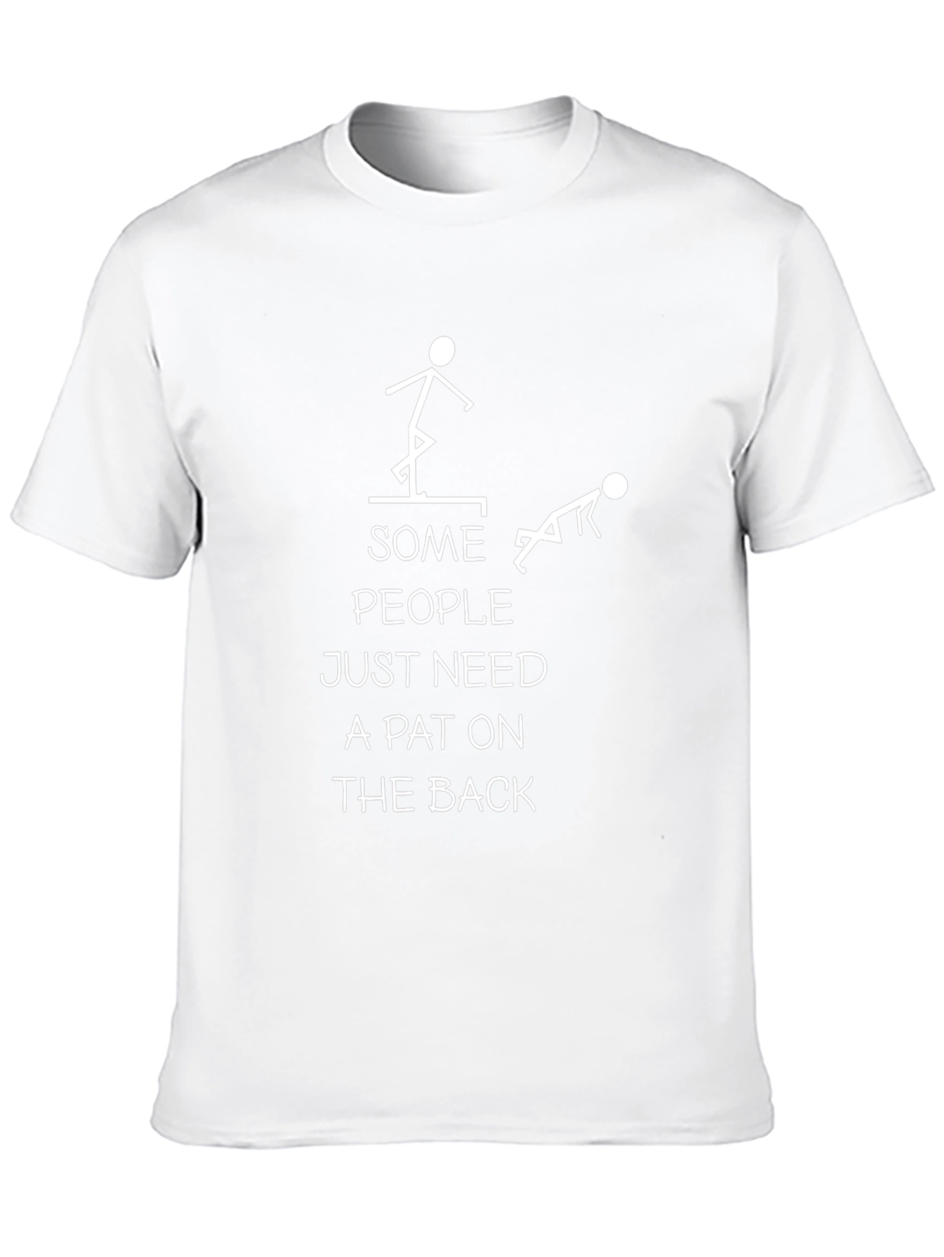 Funny Pat on the Back Graphic Tee - Black