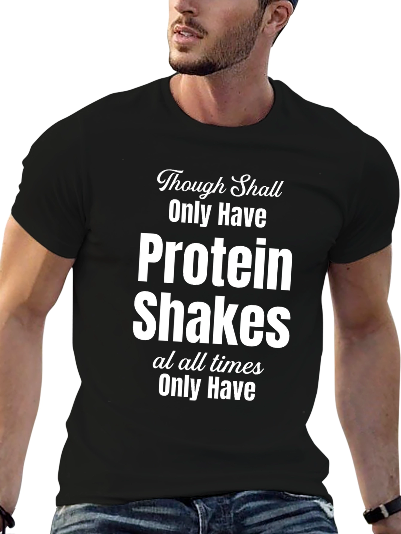 Protein Shake T-Shirt - Funny Gym Workout Tee