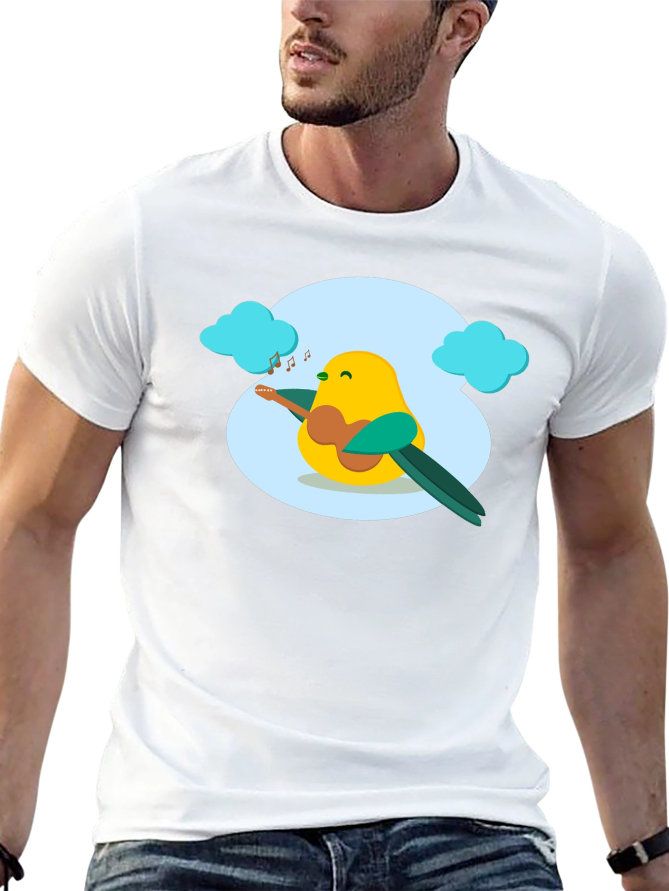 Singing Bird T-Shirt - Fun Cartoon Design