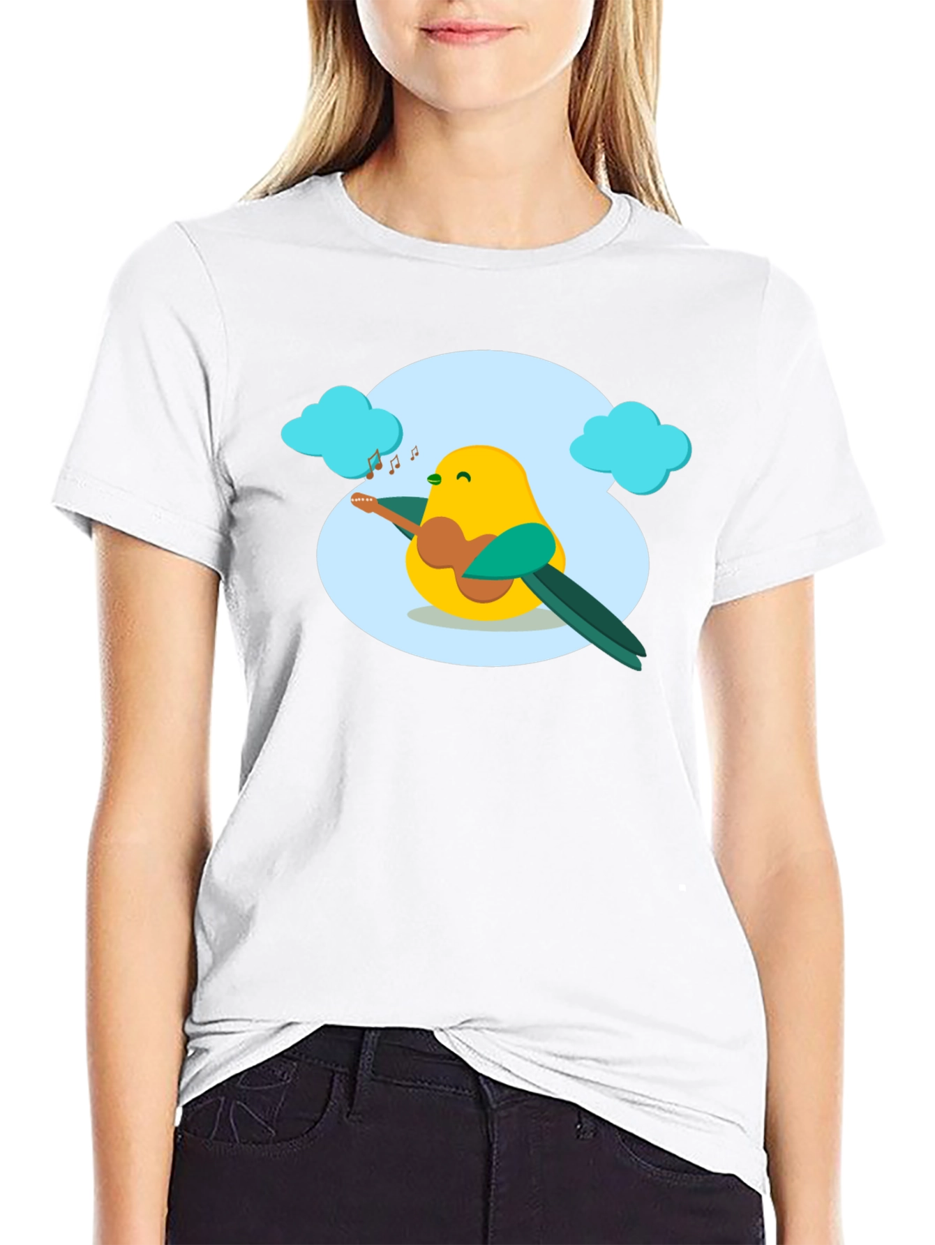 Singing Bird T-Shirt - Fun Cartoon Design
