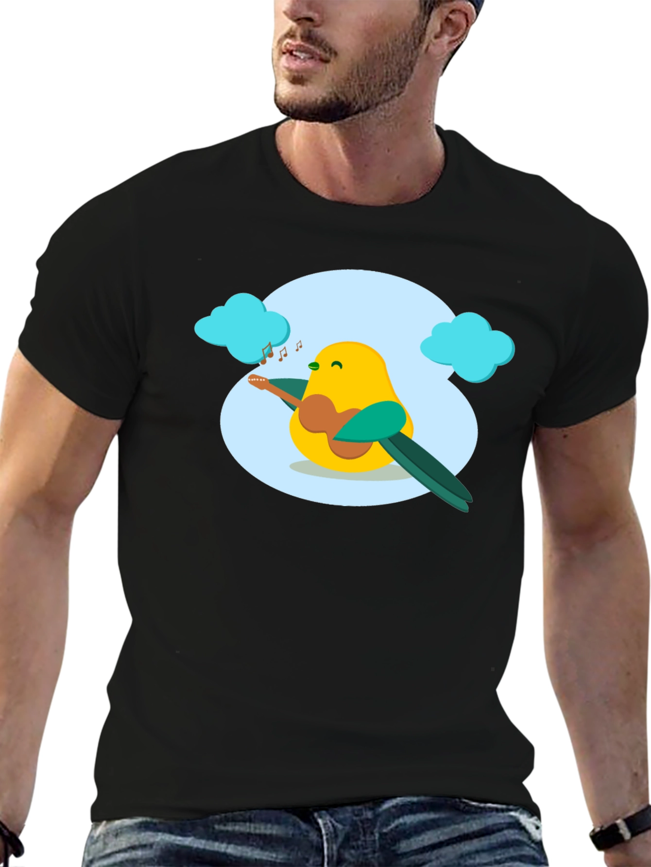 Singing Bird T-Shirt - Fun Cartoon Design