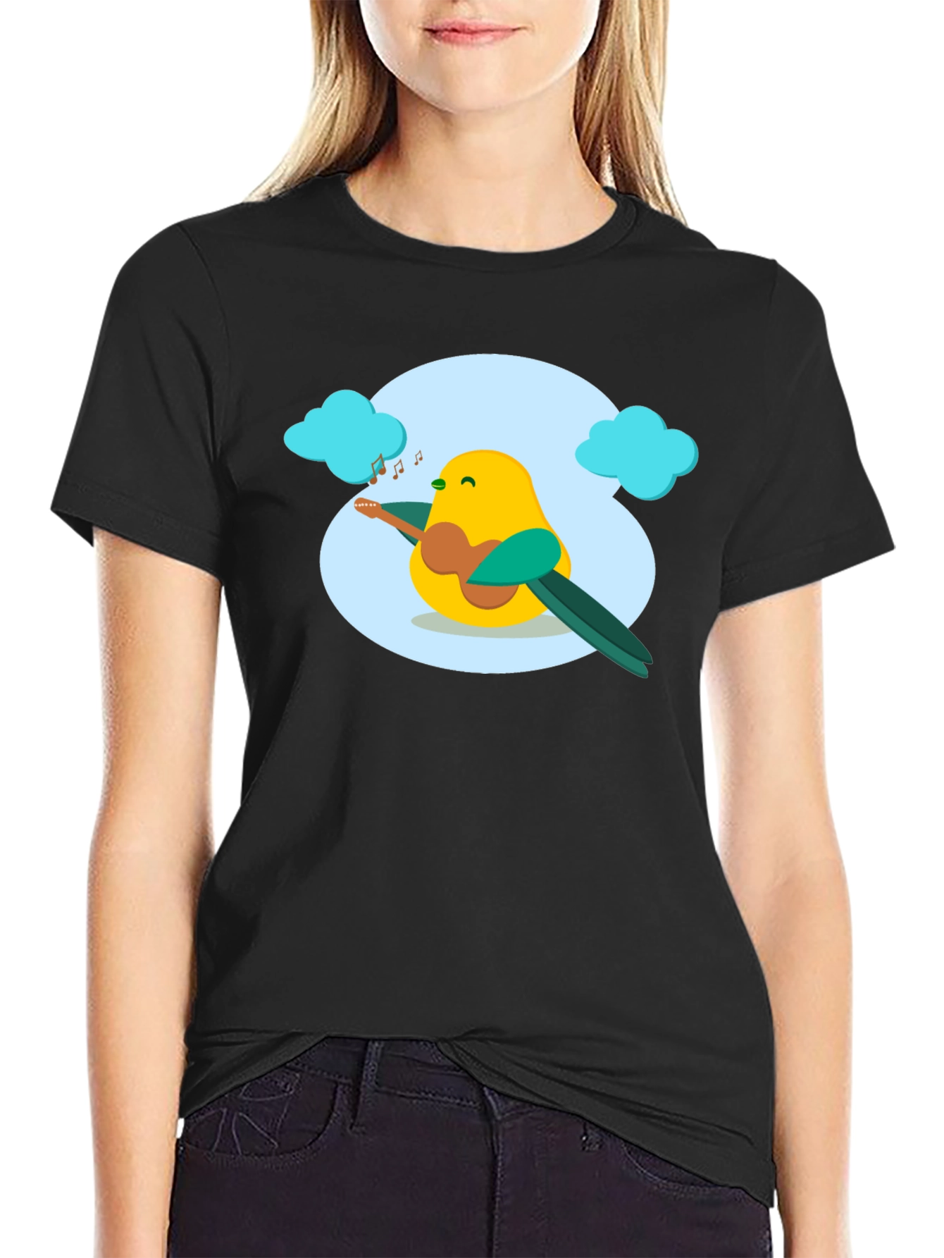 Singing Bird T-Shirt - Fun Cartoon Design