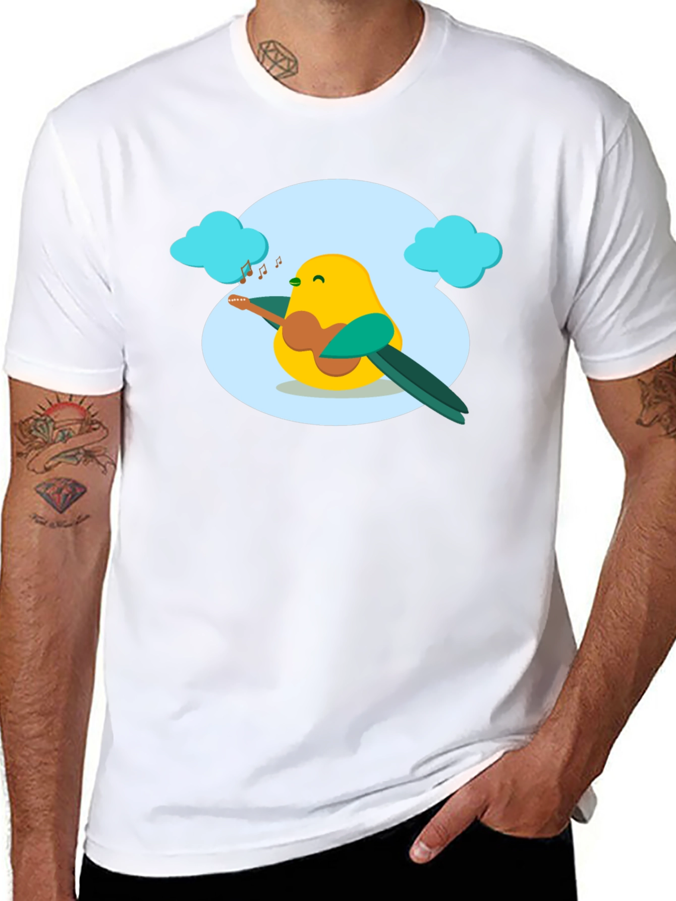 Singing Bird T-Shirt - Fun Cartoon Design