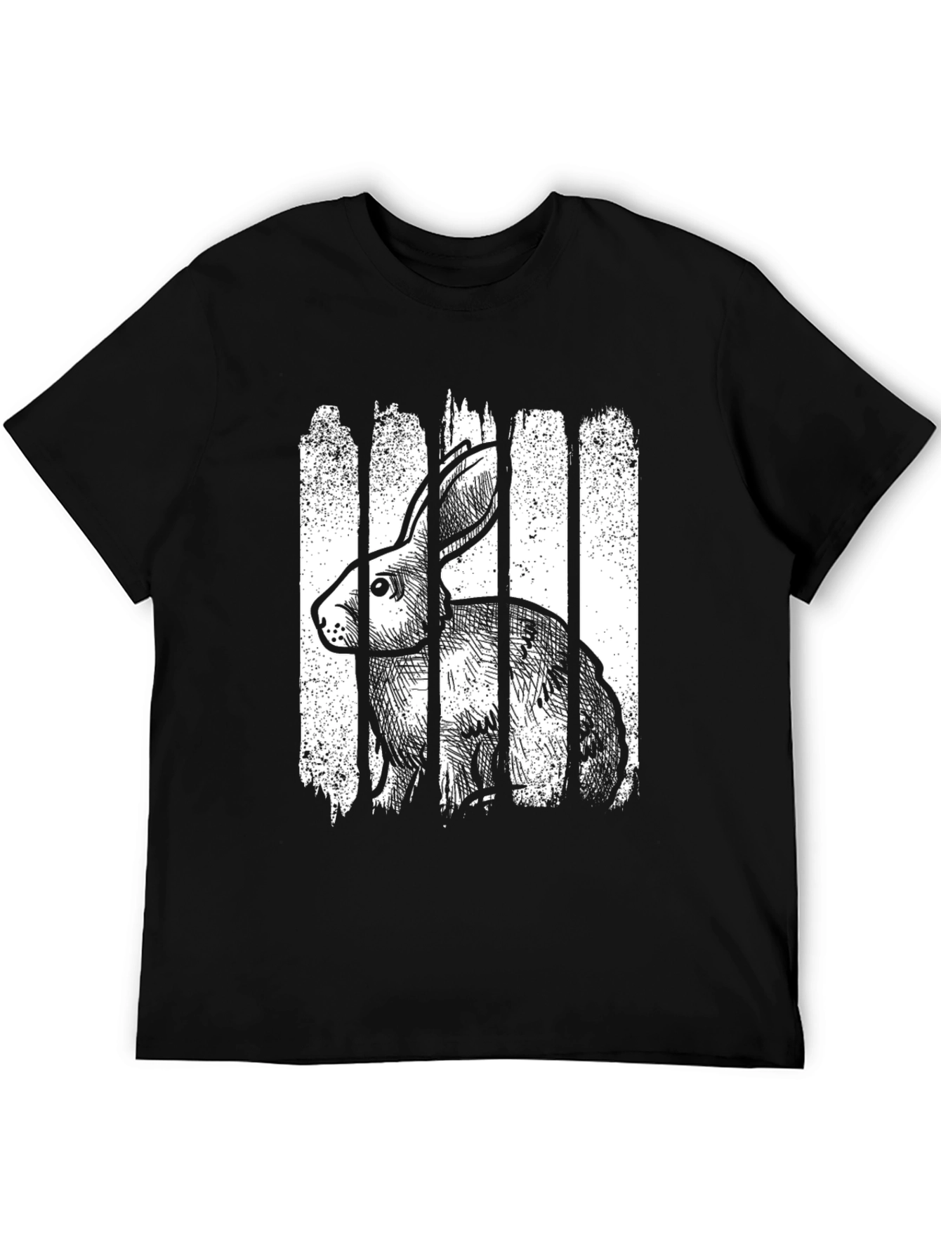 Rabbit in Bars Graphic Tee - Unique Design