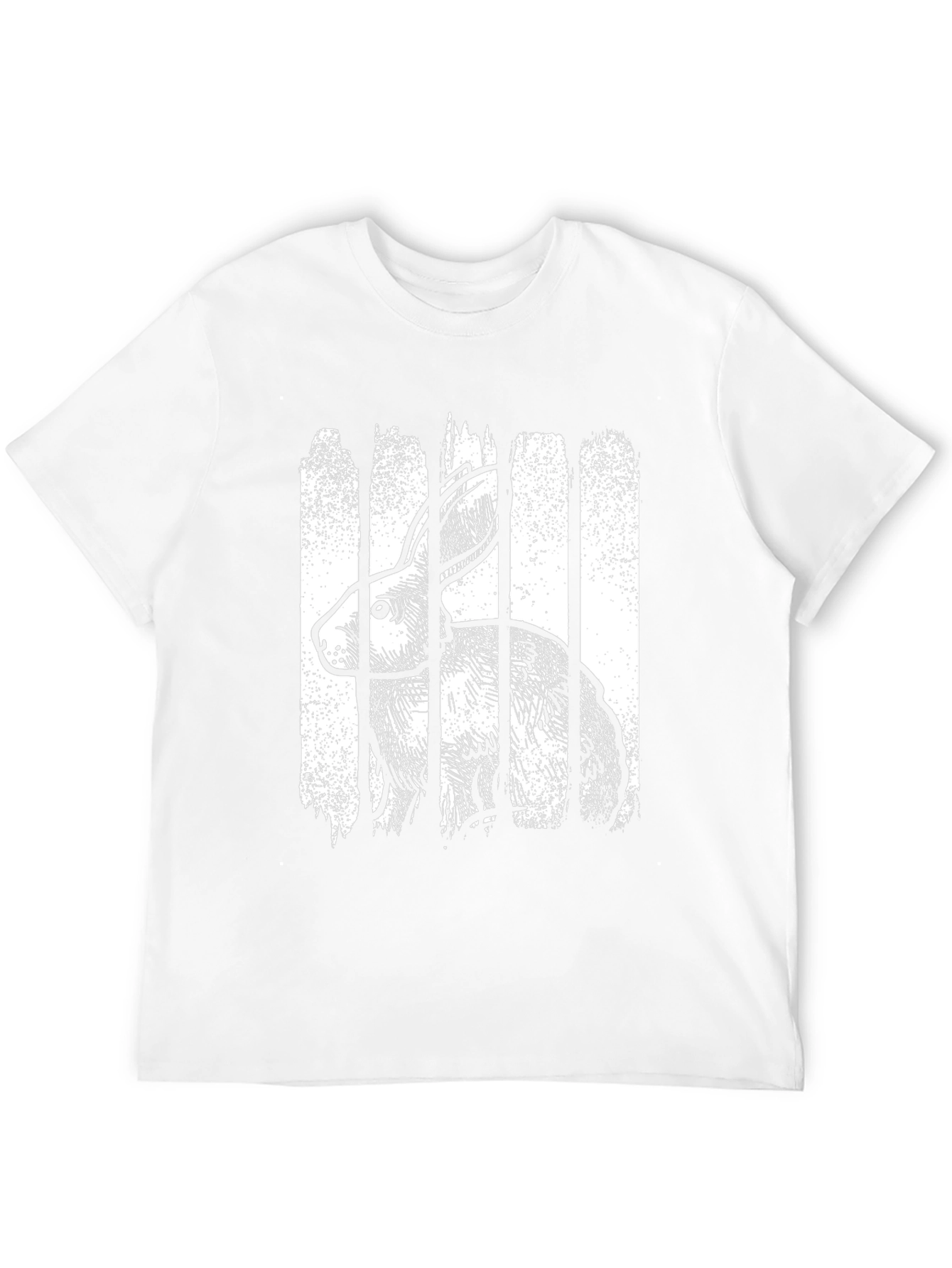 Rabbit in Bars Graphic Tee - Unique Design