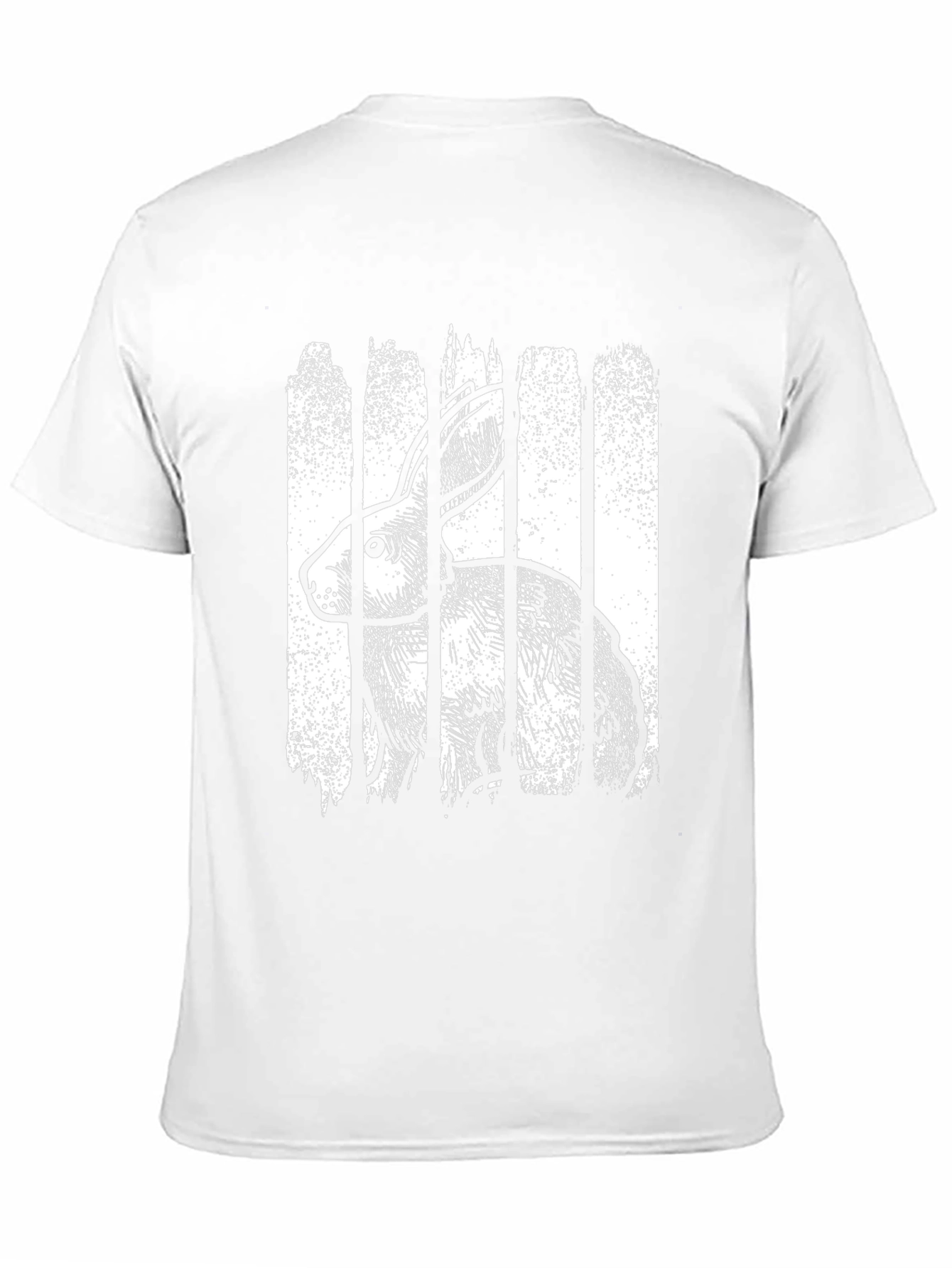 Rabbit in Bars Graphic Tee - Unique Design