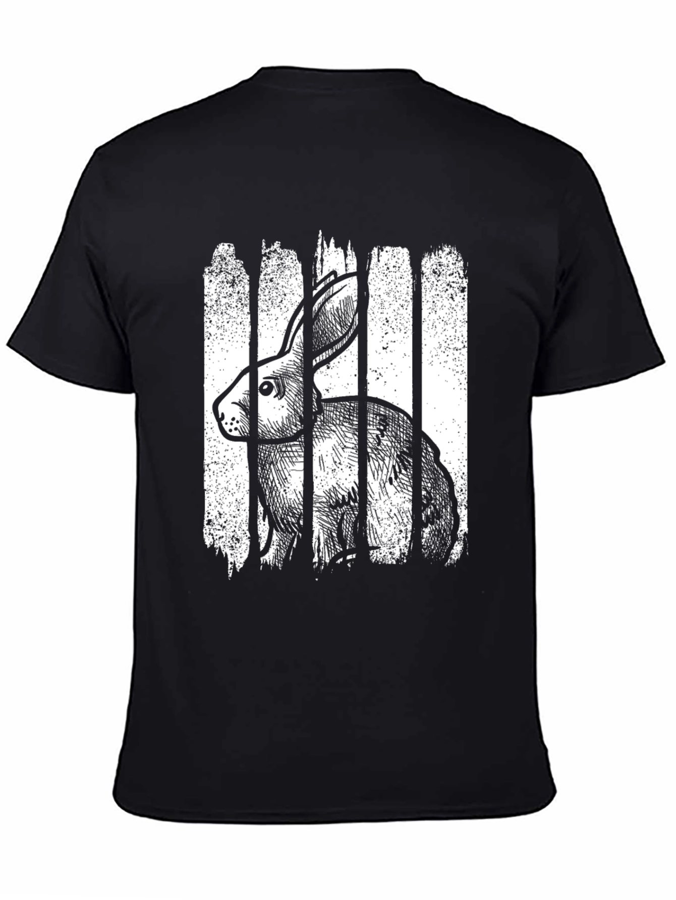 Rabbit in Bars Graphic Tee - Unique Design