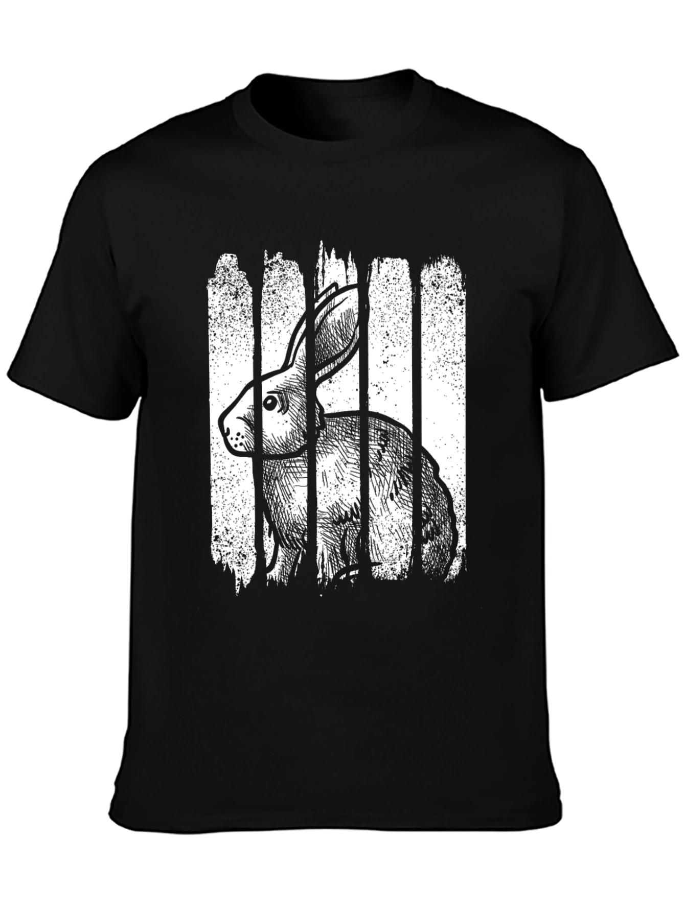 Rabbit in Bars Graphic Tee - Unique Design