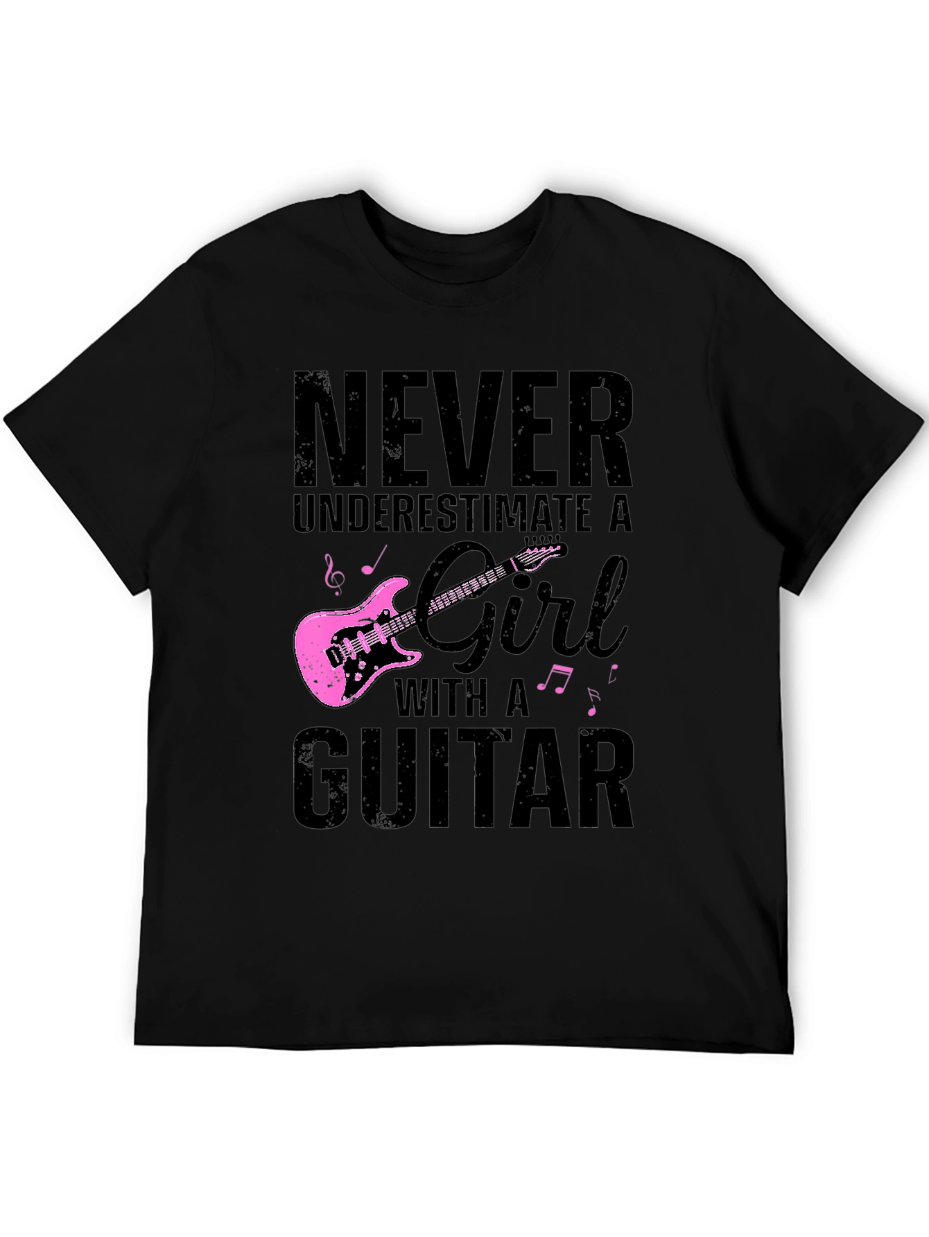 Never Underestimate Guitar Girl T-Shirt