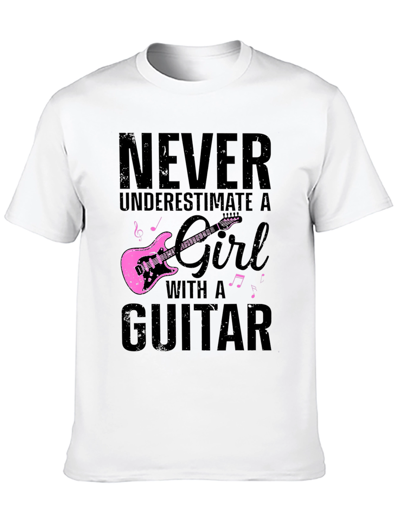 Never Underestimate Guitar Girl T-Shirt