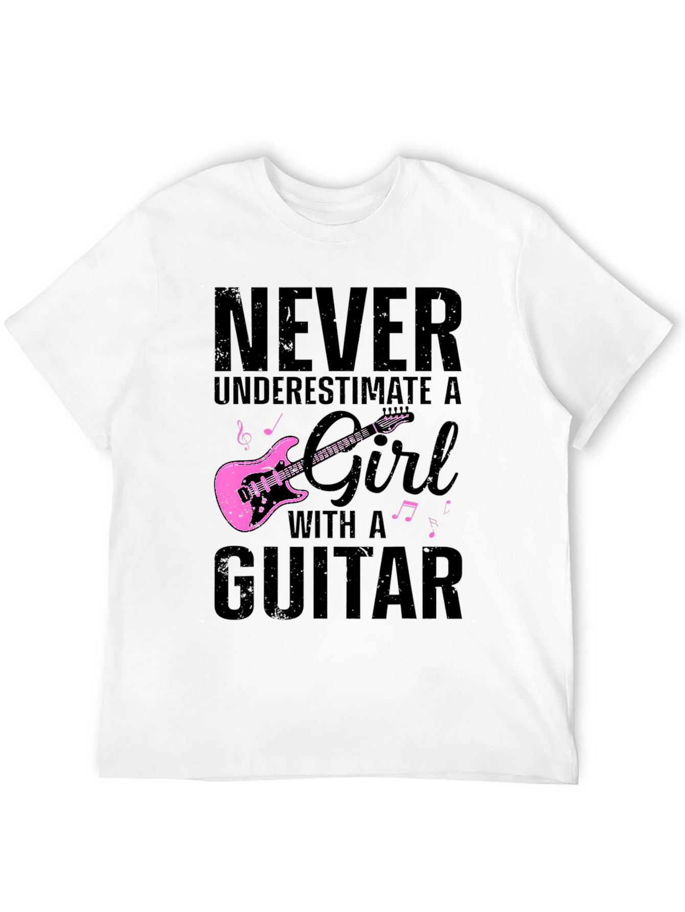Never Underestimate Guitar Girl T-Shirt