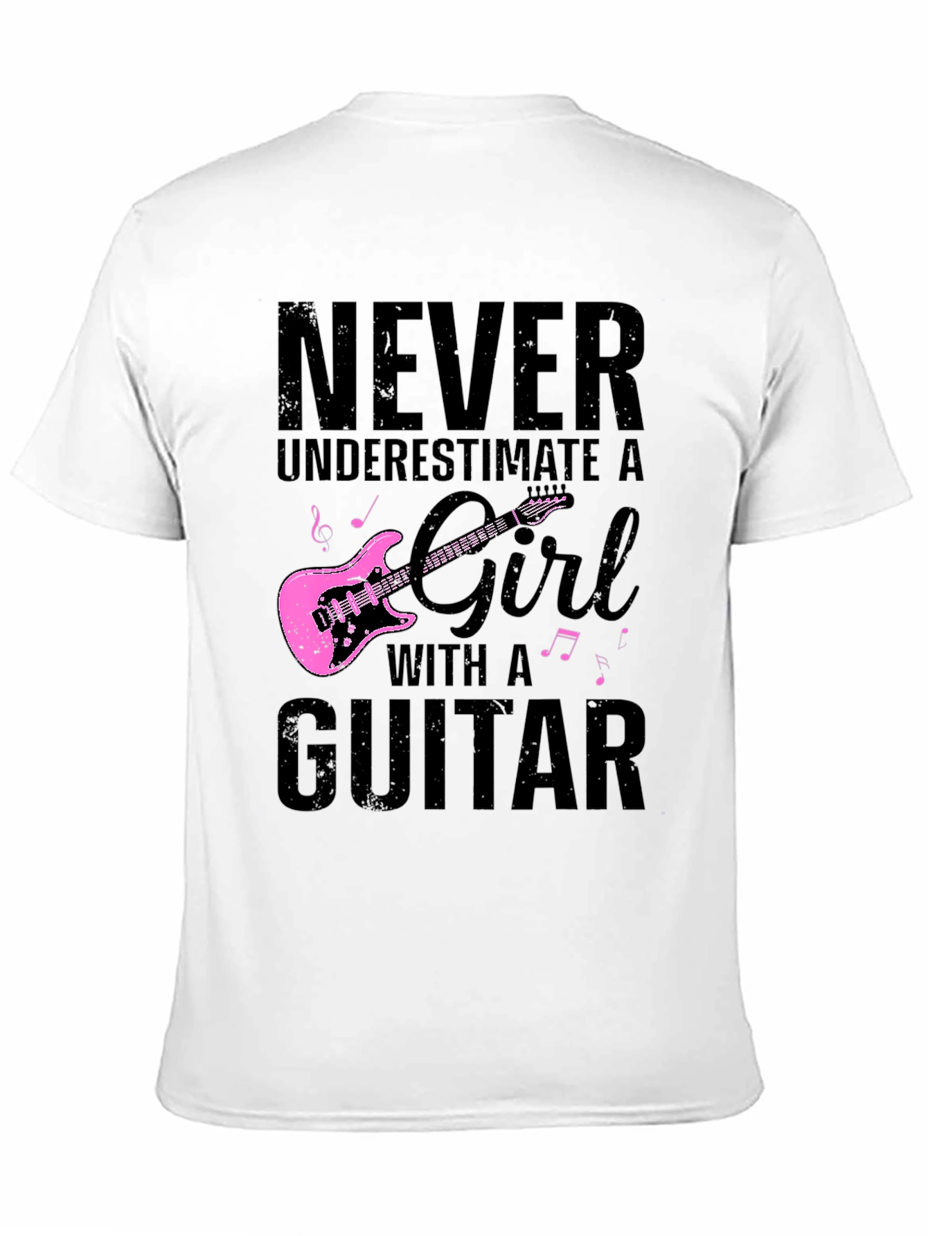 Never Underestimate Guitar Girl T-Shirt