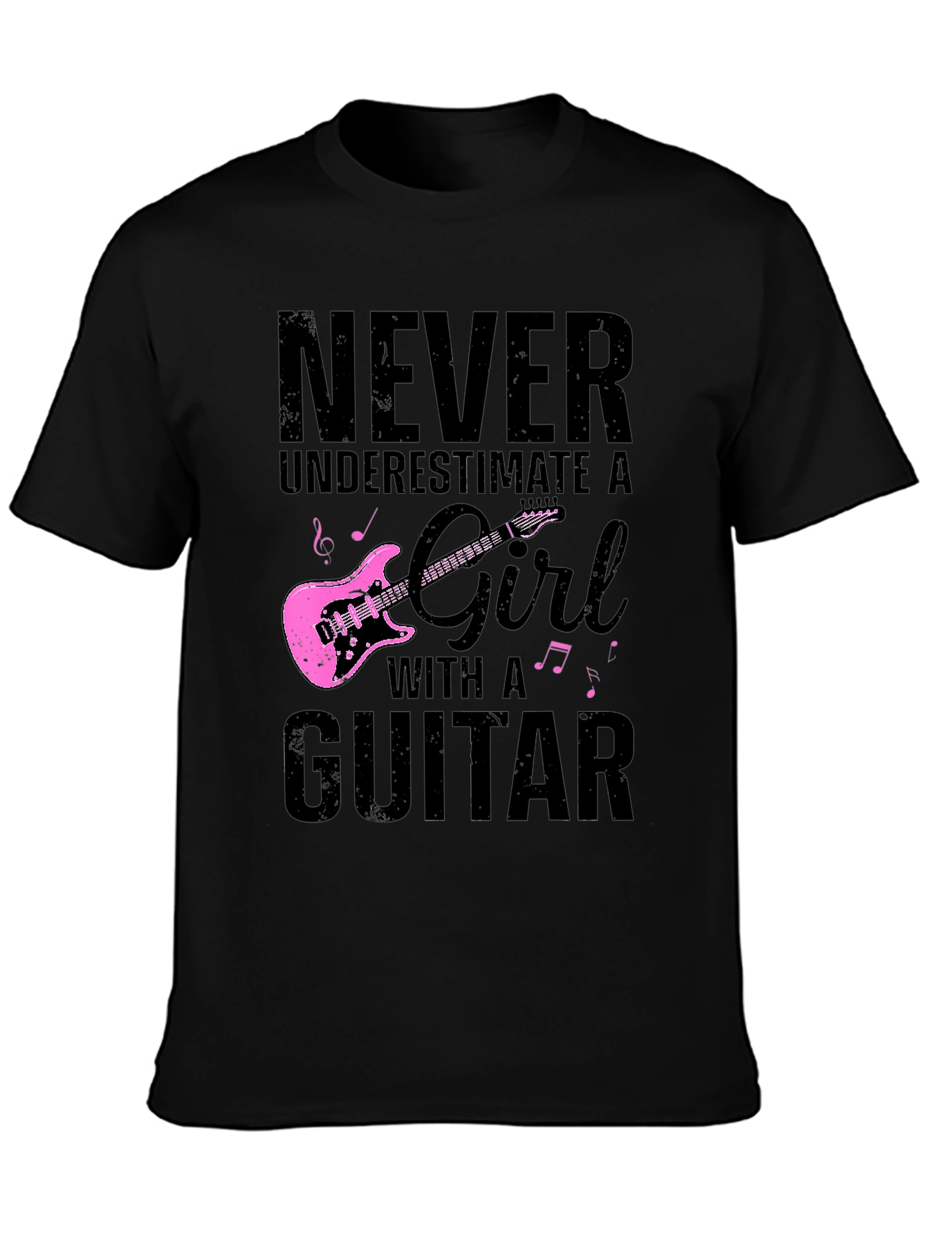 Never Underestimate Guitar Girl T-Shirt