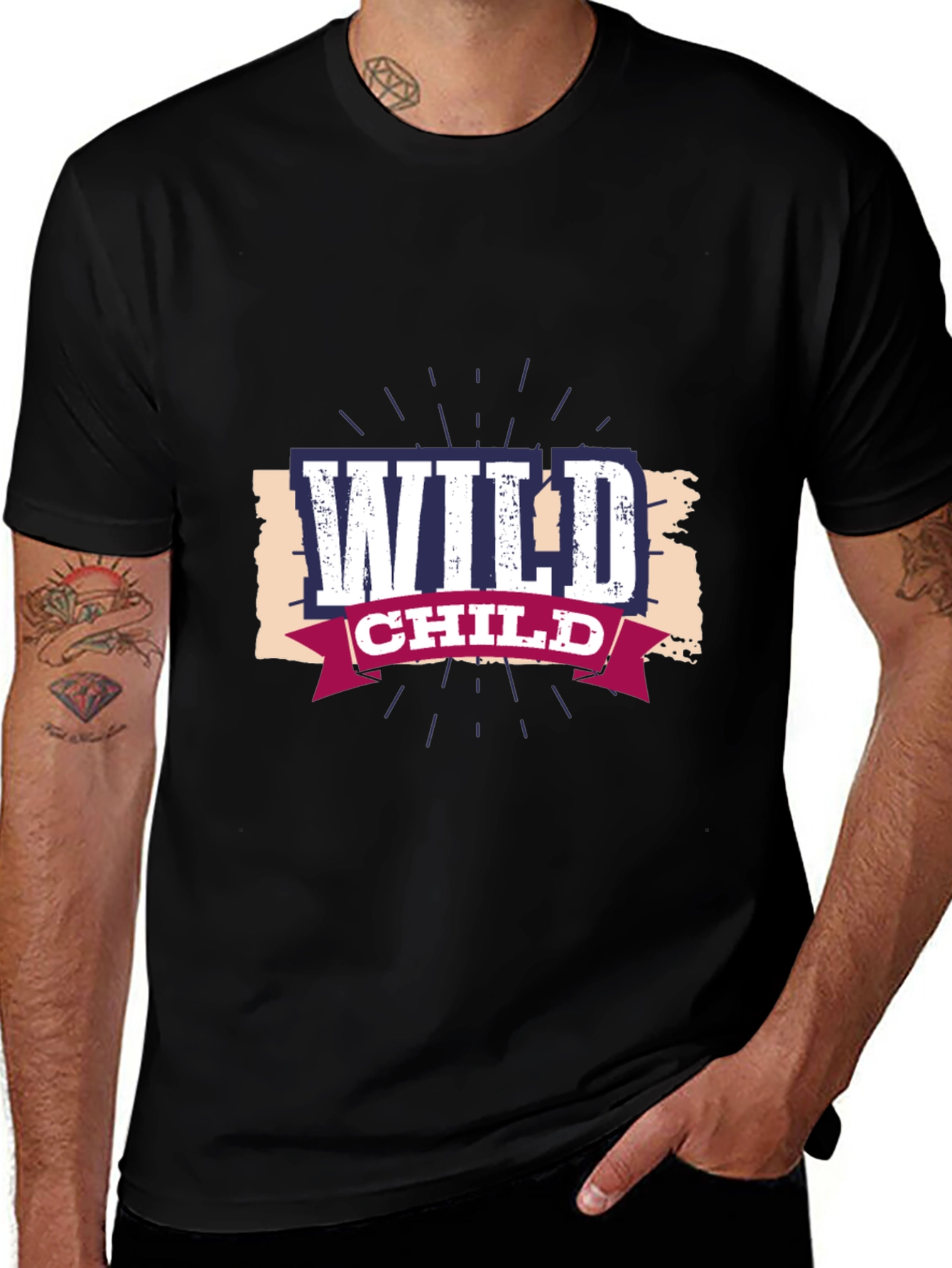 Wild Child Graphic Tee - Black