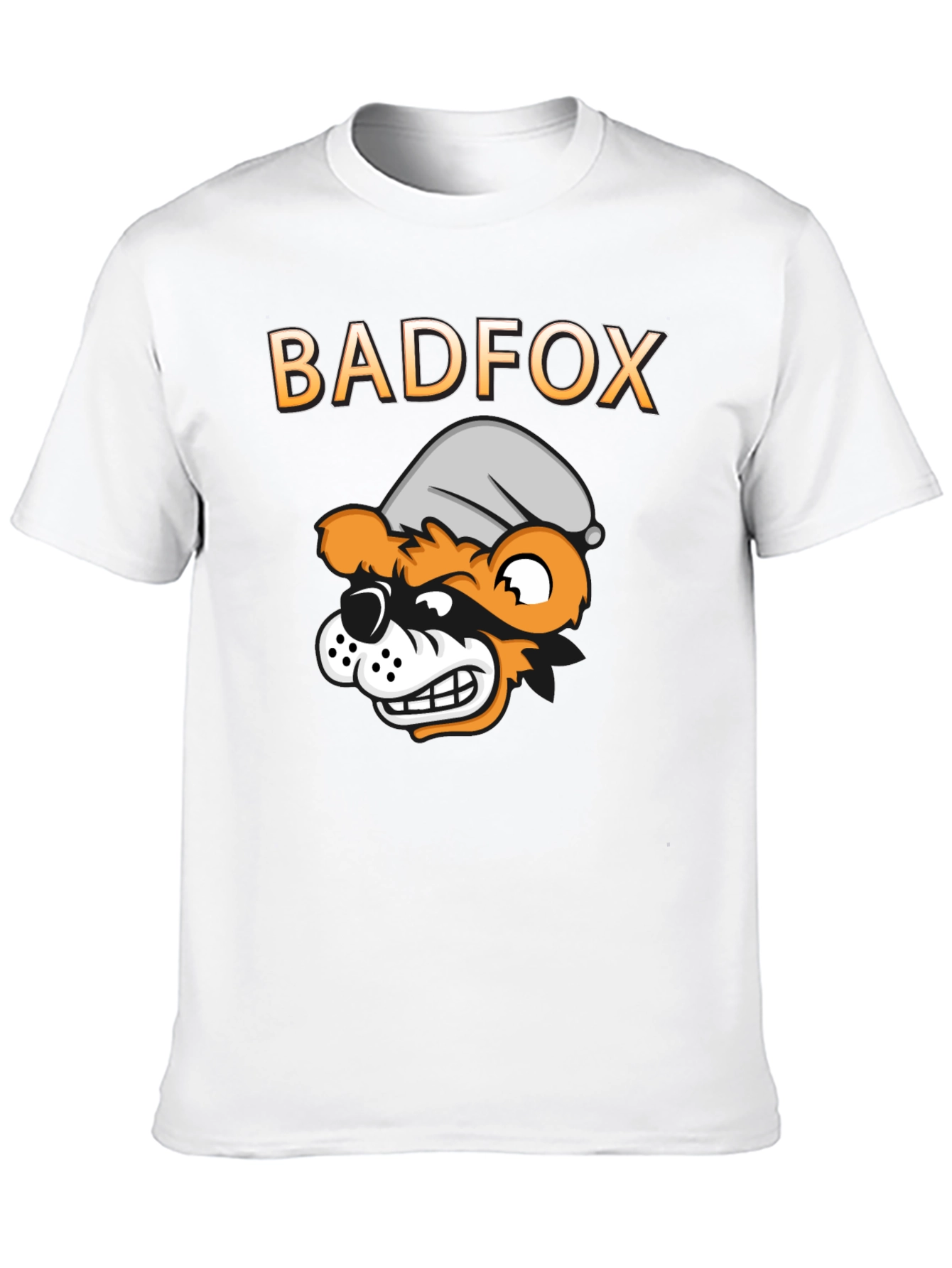 Bad Fox Cartoon Graphic Print T-Shirt