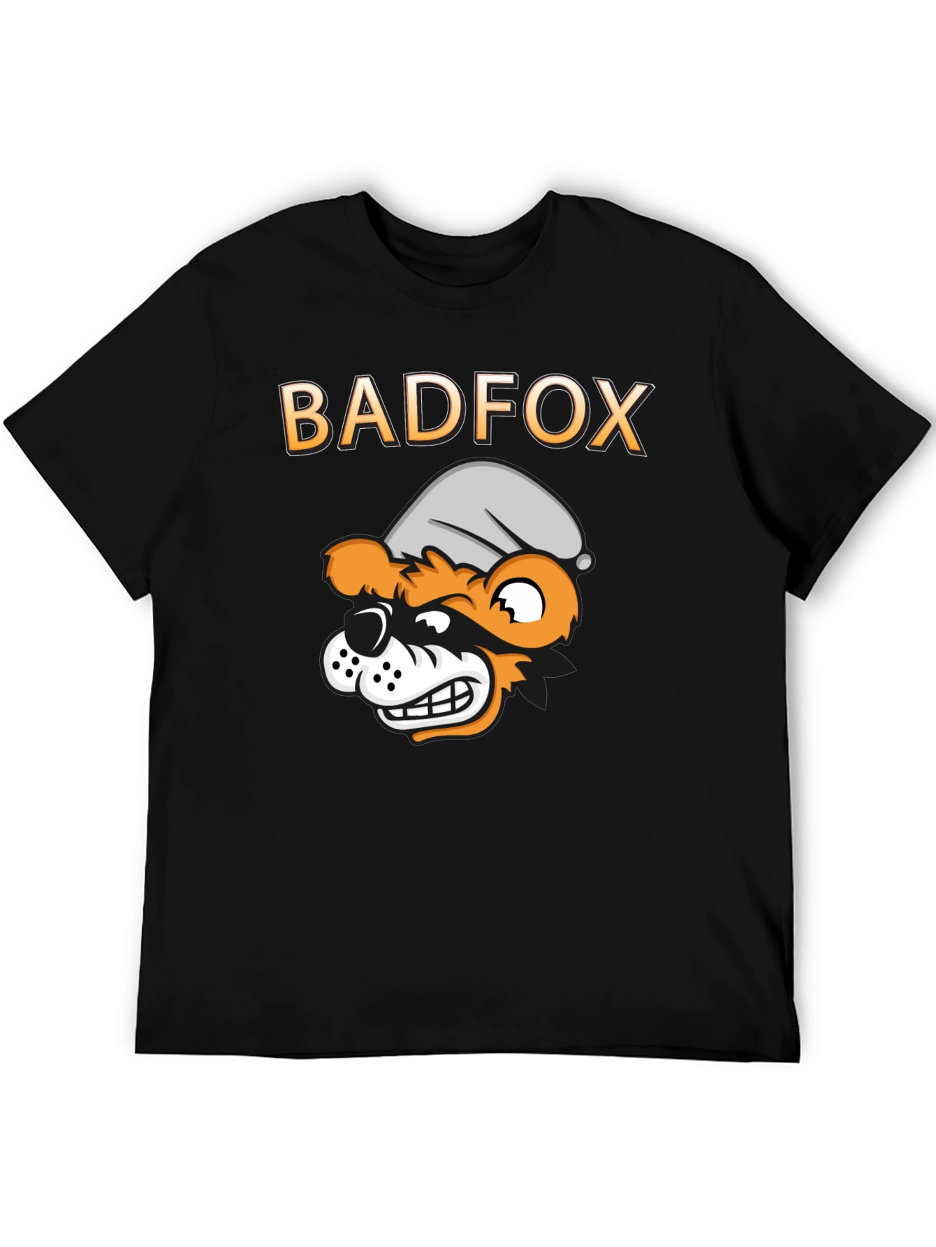 Bad Fox Cartoon Graphic Print T-Shirt