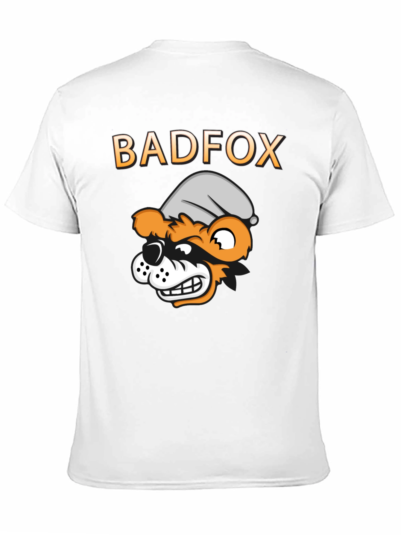 Bad Fox Cartoon Graphic Print T-Shirt