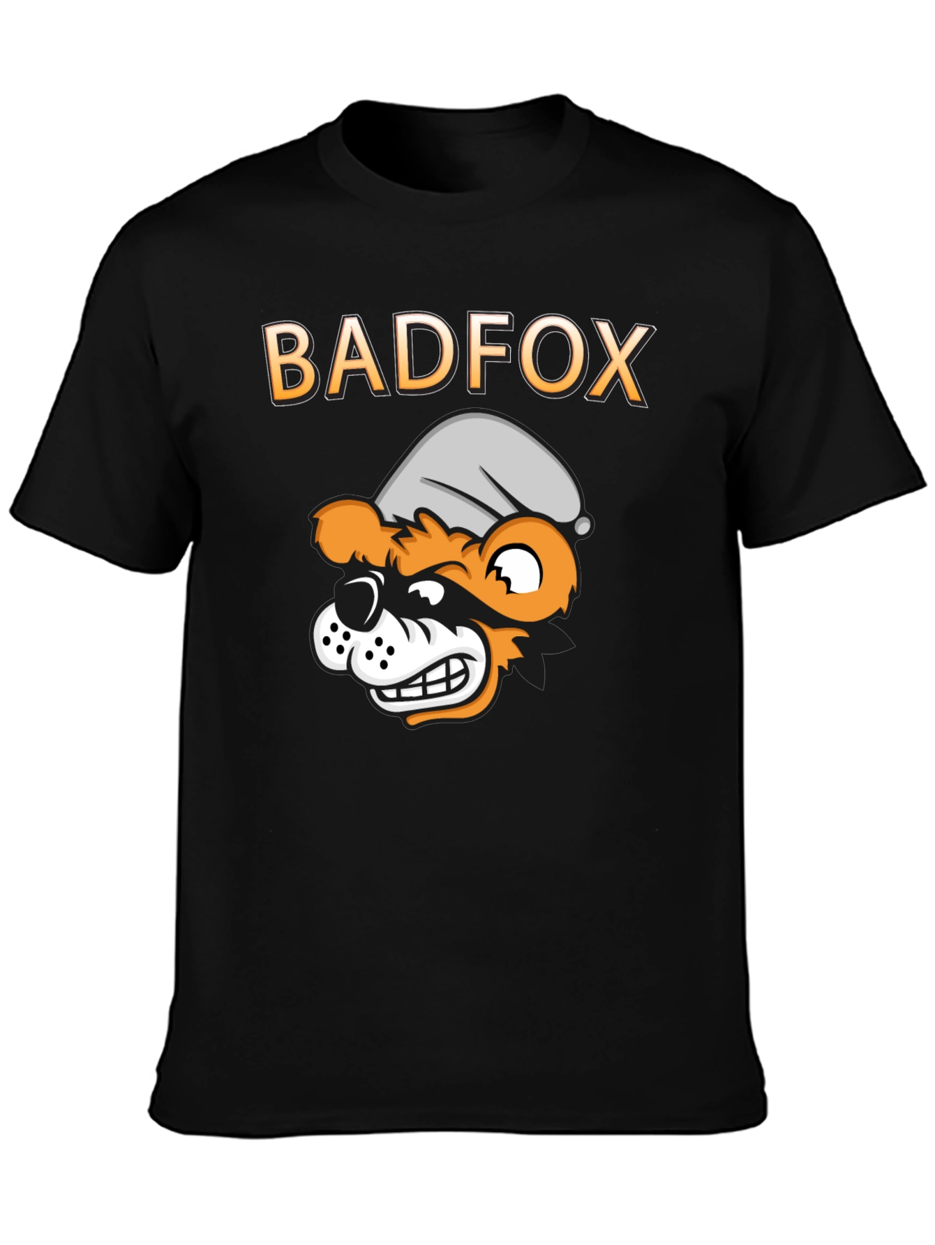 Bad Fox Cartoon Graphic Print T-Shirt