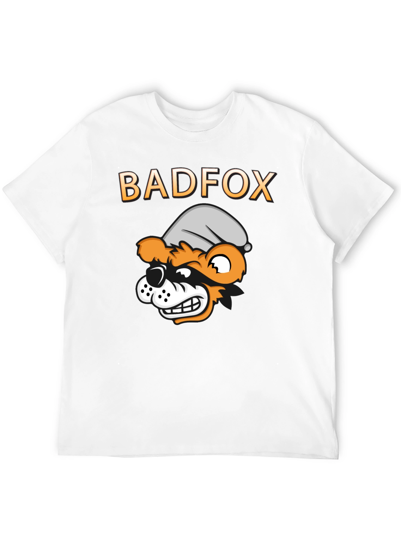 Bad Fox Cartoon Graphic Print T-Shirt