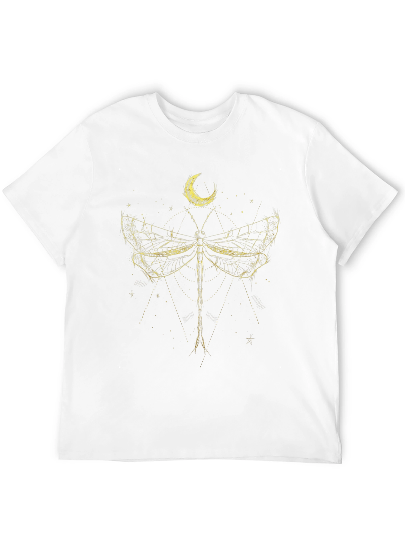 Dragonfly Moon Graphic Black T-Shirt