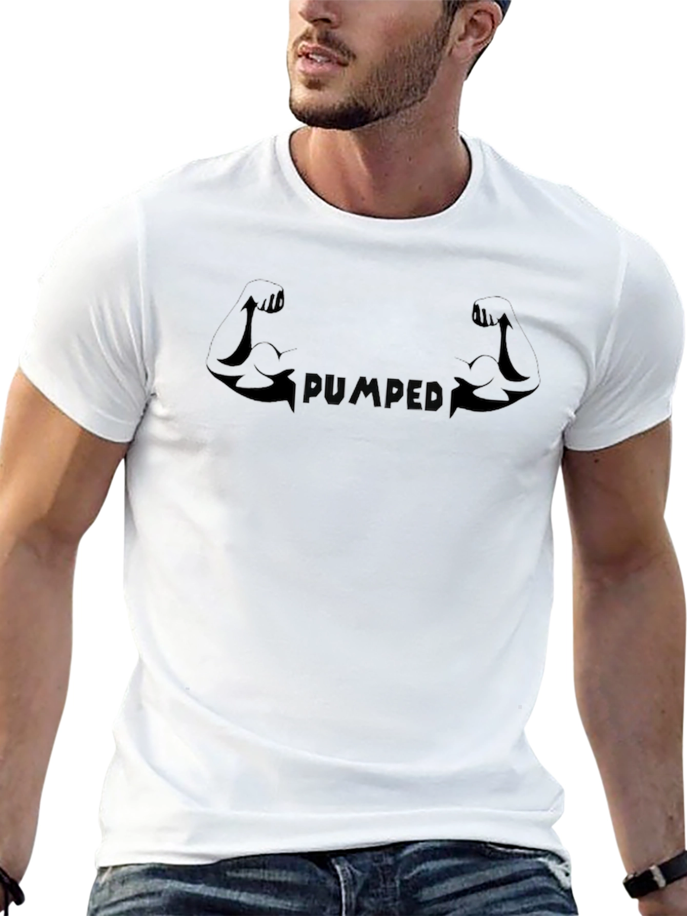 Pumped Muscle Graphic Tee - Black