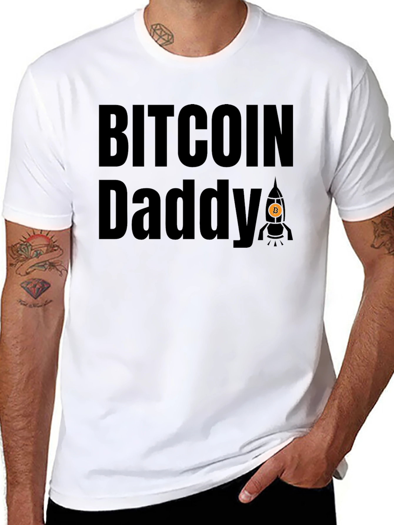 Bitcoin Daddy Graphic T-Shirt - Crypto Dad Tee
