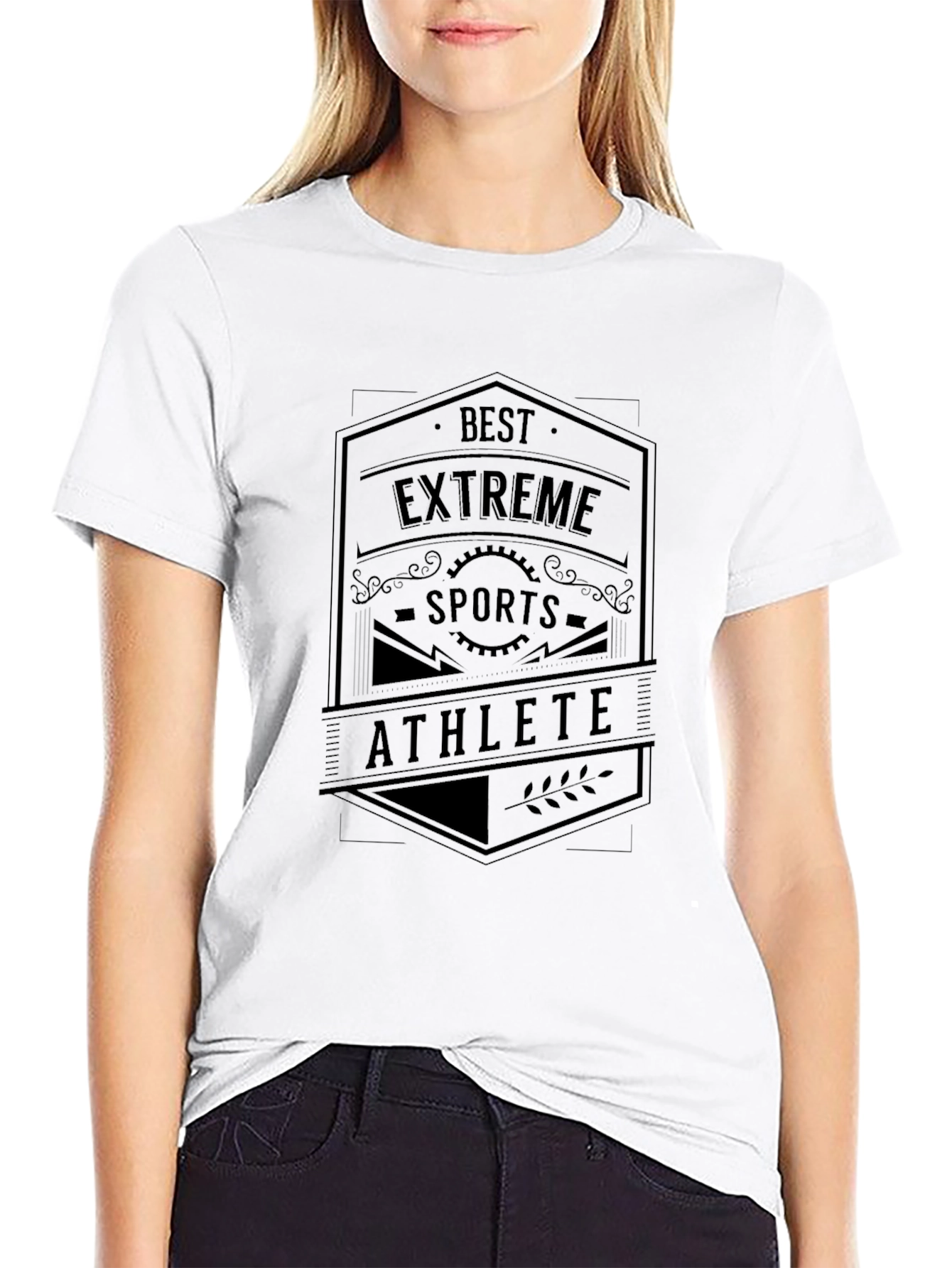 Best Extreme Sports Athlete Graphic T-Shirt - Black